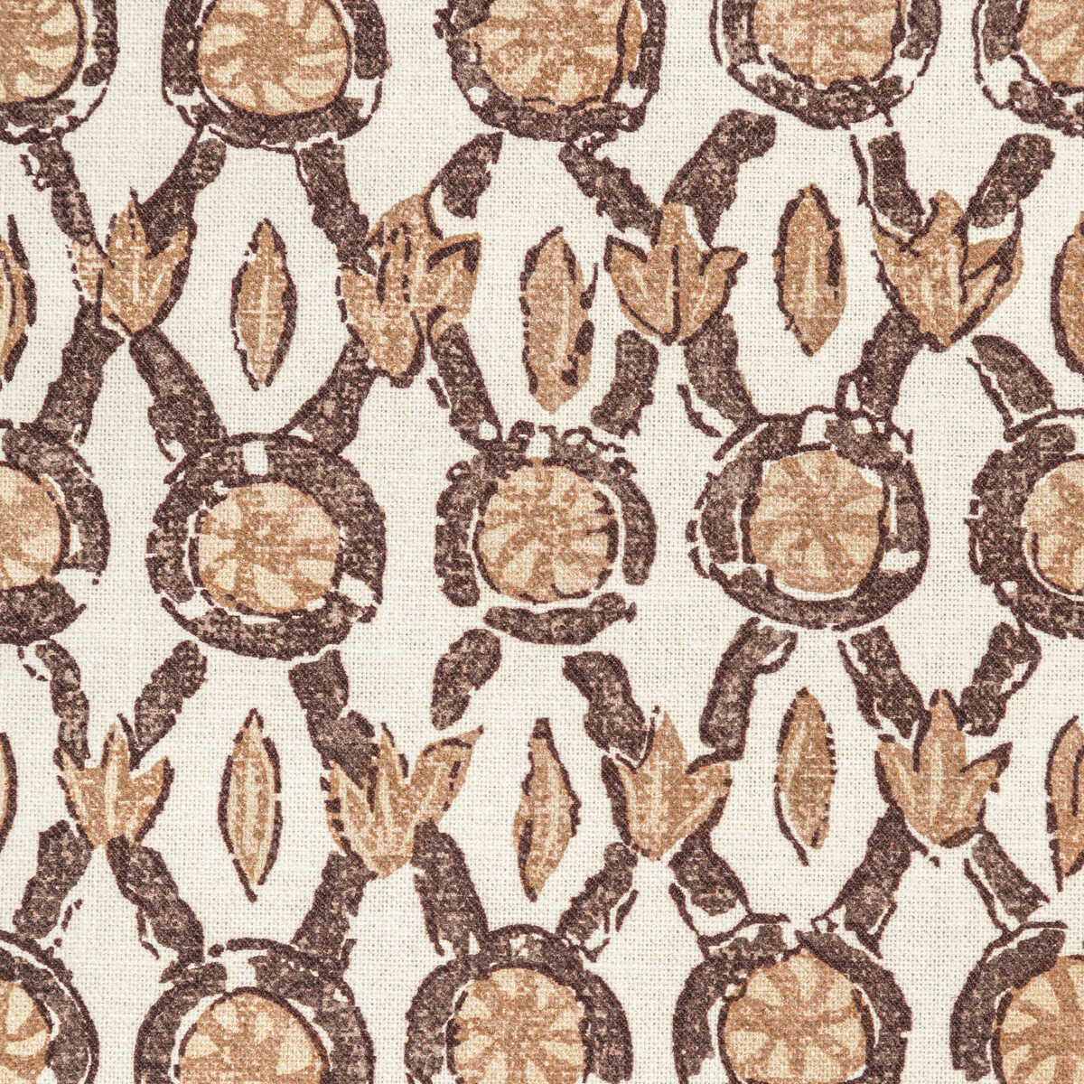 Galon Print - Mocha - BRUNSCHWIG & FILS Fabric