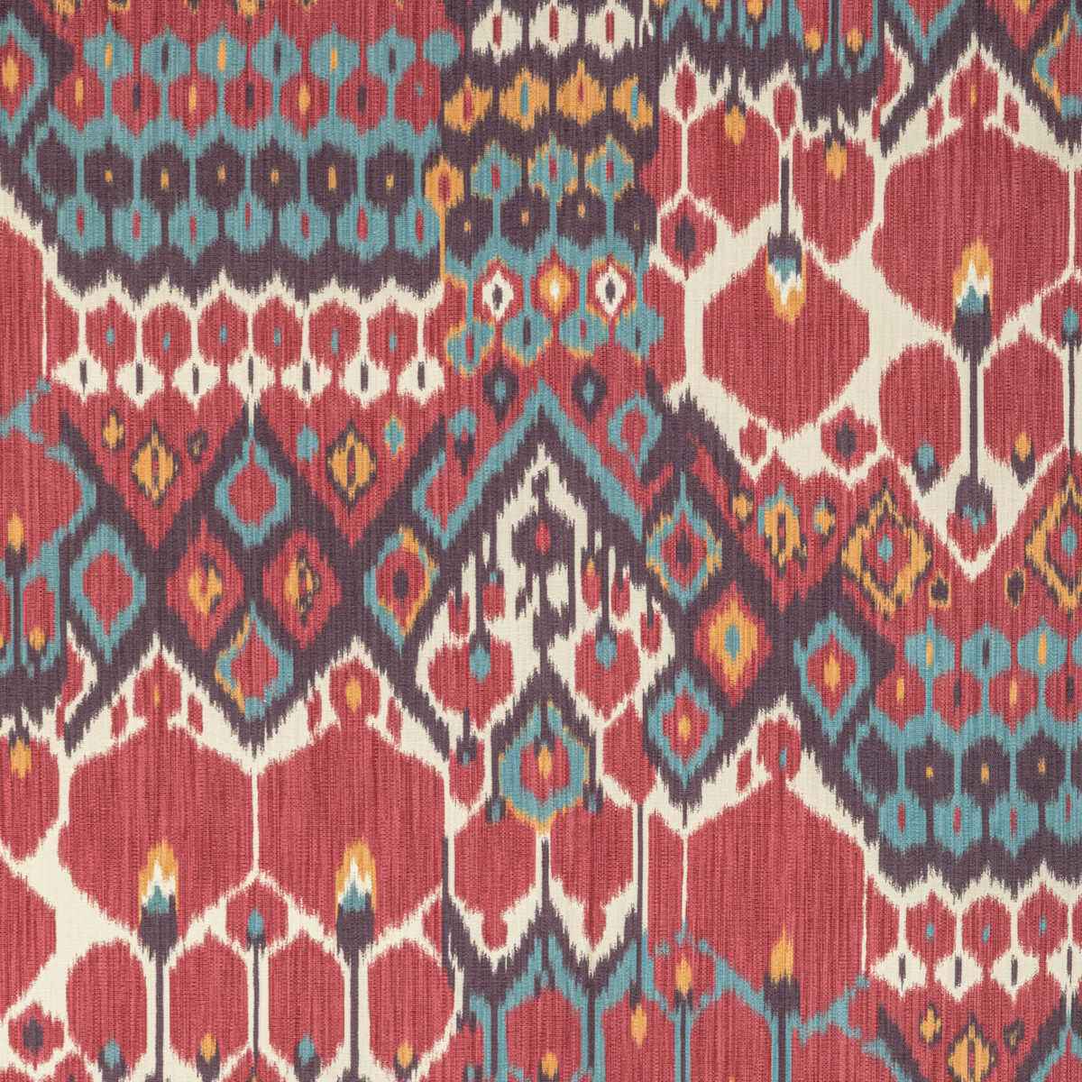 802210419130 Bonnieux Print Berry Aqua Brunschwig Fils Fabric