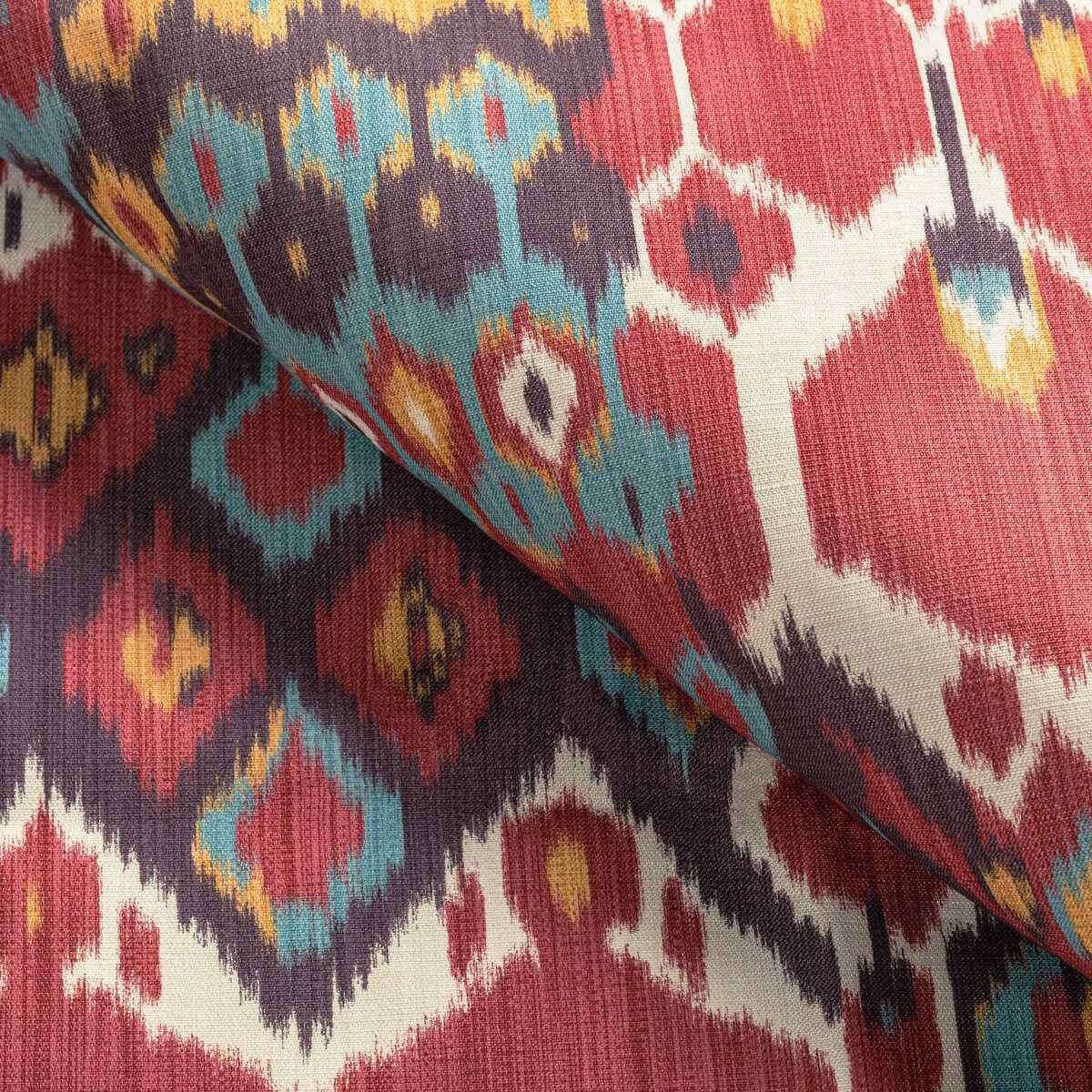 802210419130 Bonnieux Print Berry Aqua Brunschwig Fils Fabric - BRUNSCHWIG & FILS Fabric