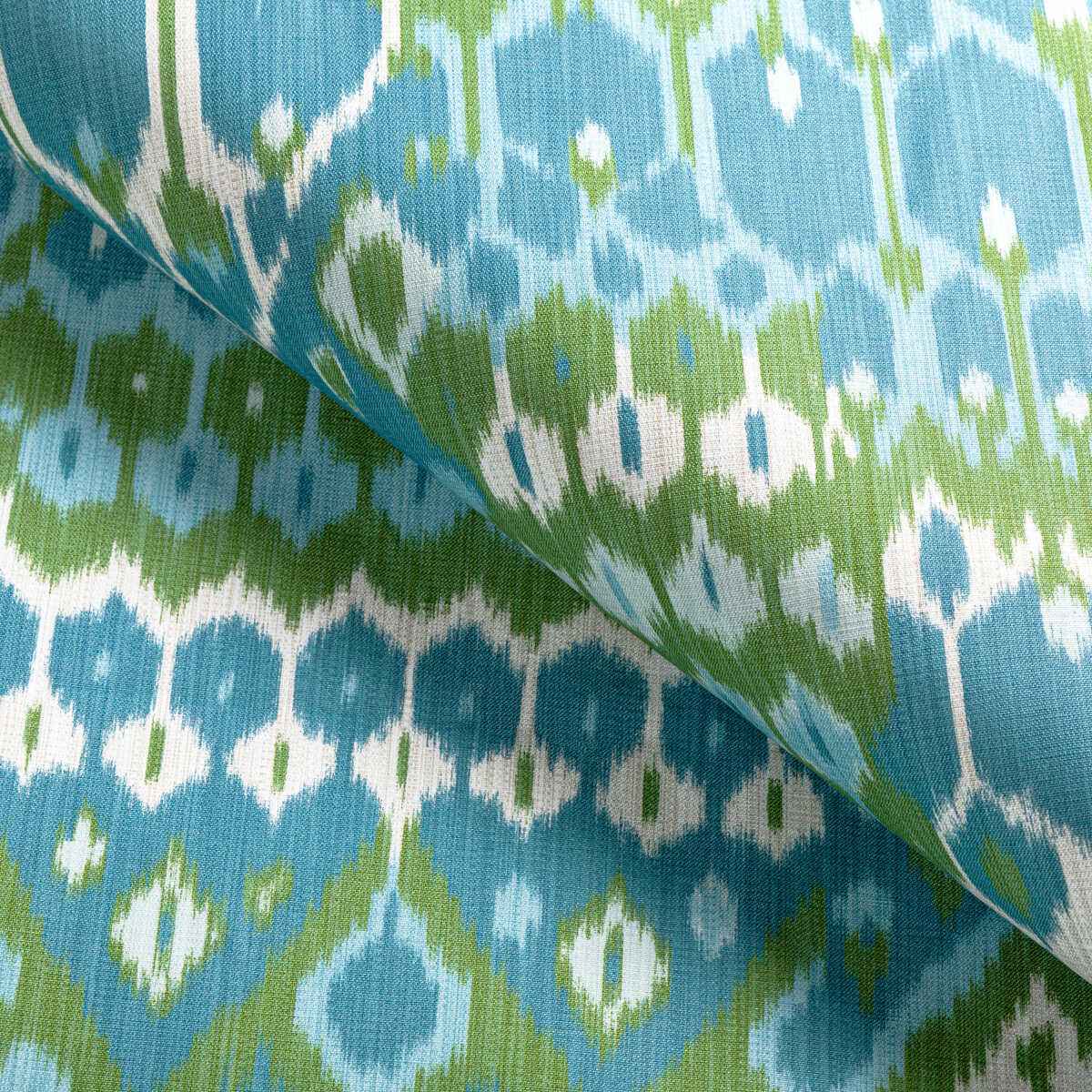 80221043530 Bonnieux Print Aqua Leaf Brunschwig Fils Fabric - BRUNSCHWIG & FILS Fabric