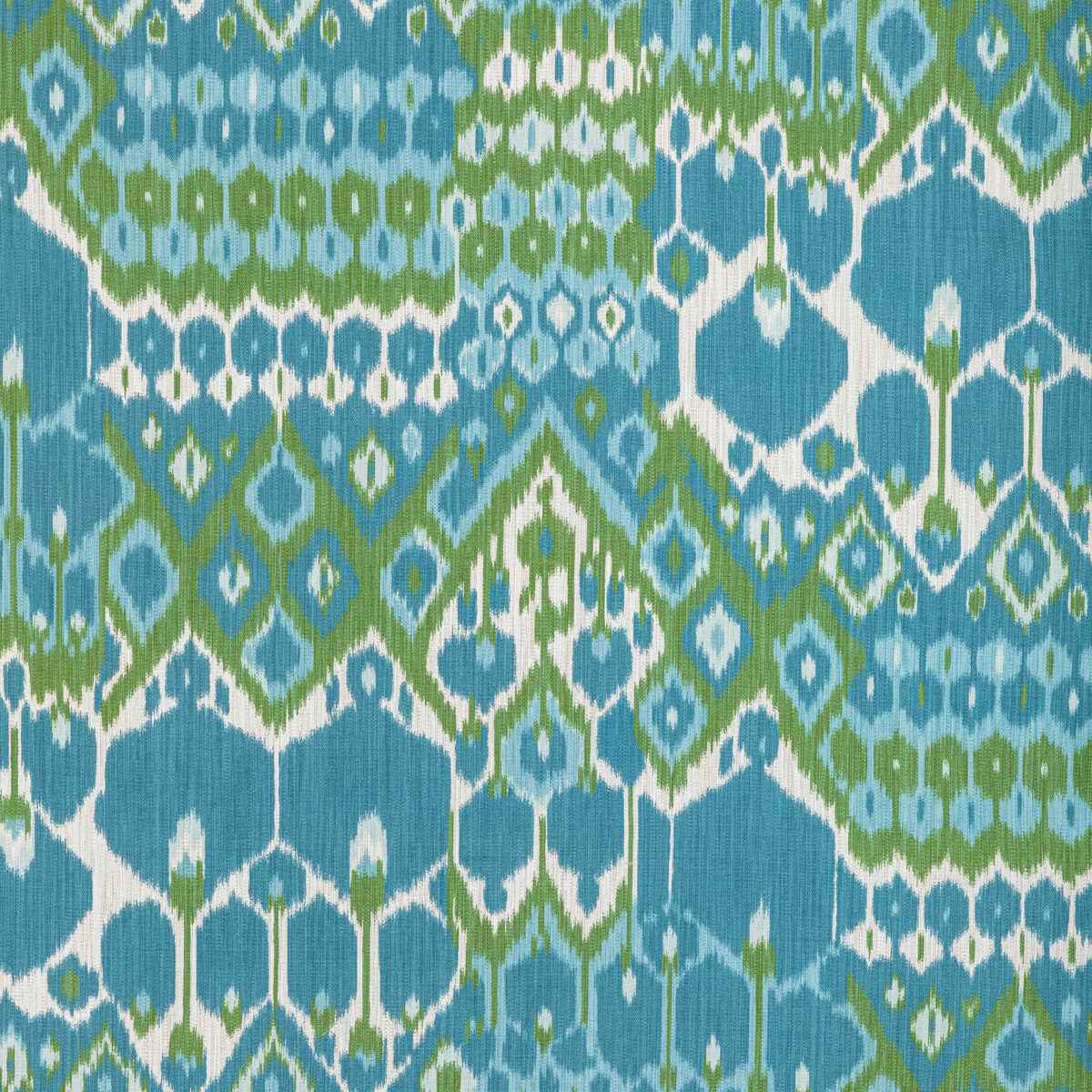 80221043530 Bonnieux Print Aqua Leaf Brunschwig Fils Fabric - BRUNSCHWIG & FILS Fabric