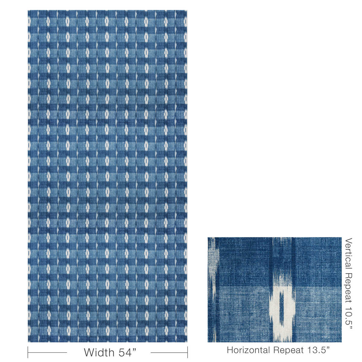 Girard Print - Indigo - BRUNSCHWIG & FILS Tela
