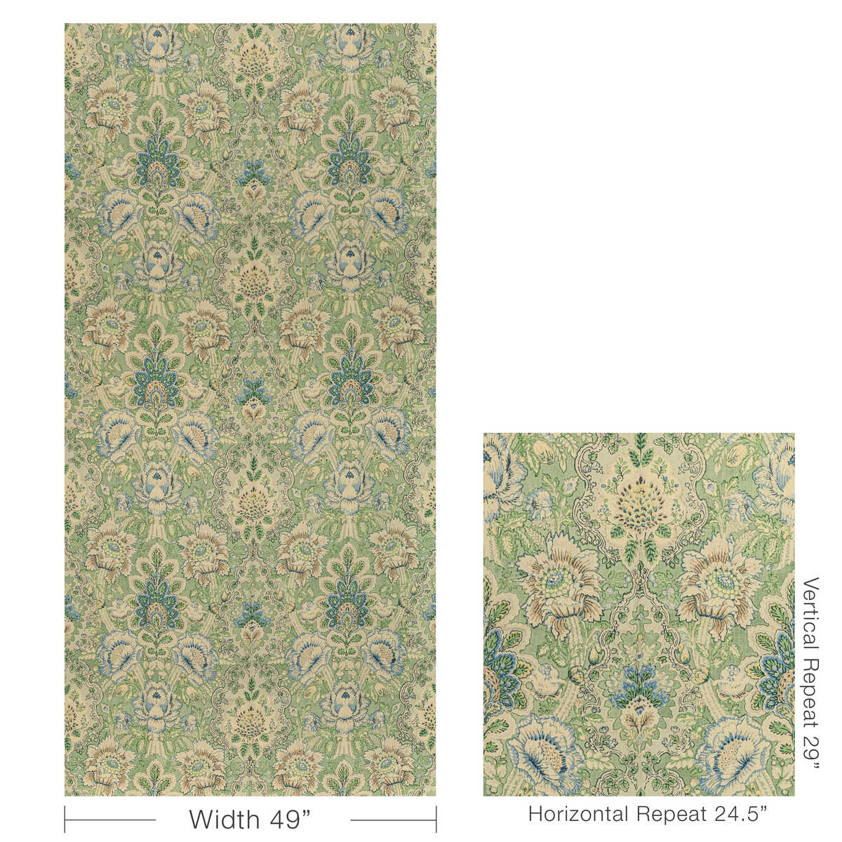 Carvallo Print - Celery - BRUNSCHWIG & FILS Tela