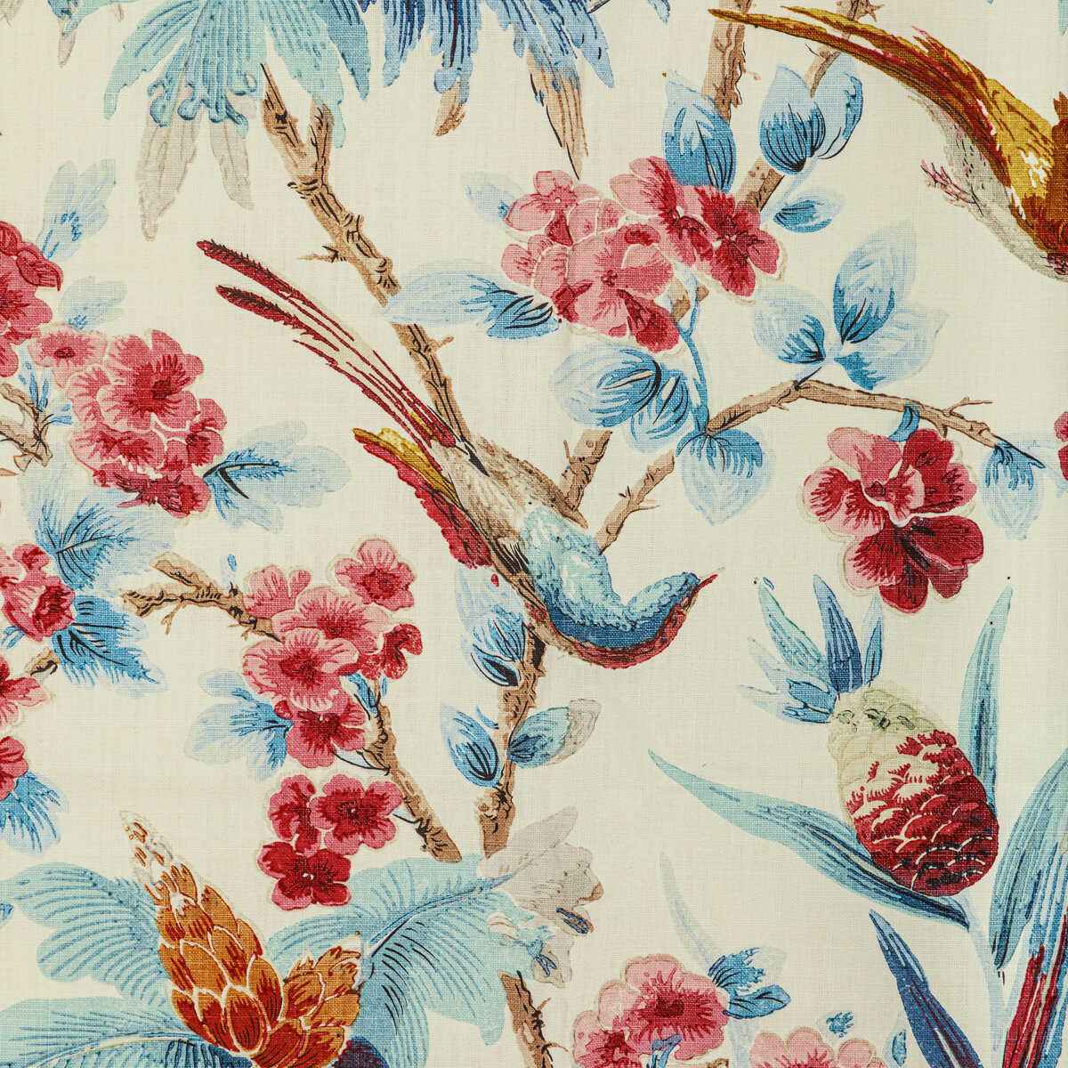 802212013190 Gastaud Print Aqua Berry Brunschwig Fils Fabric