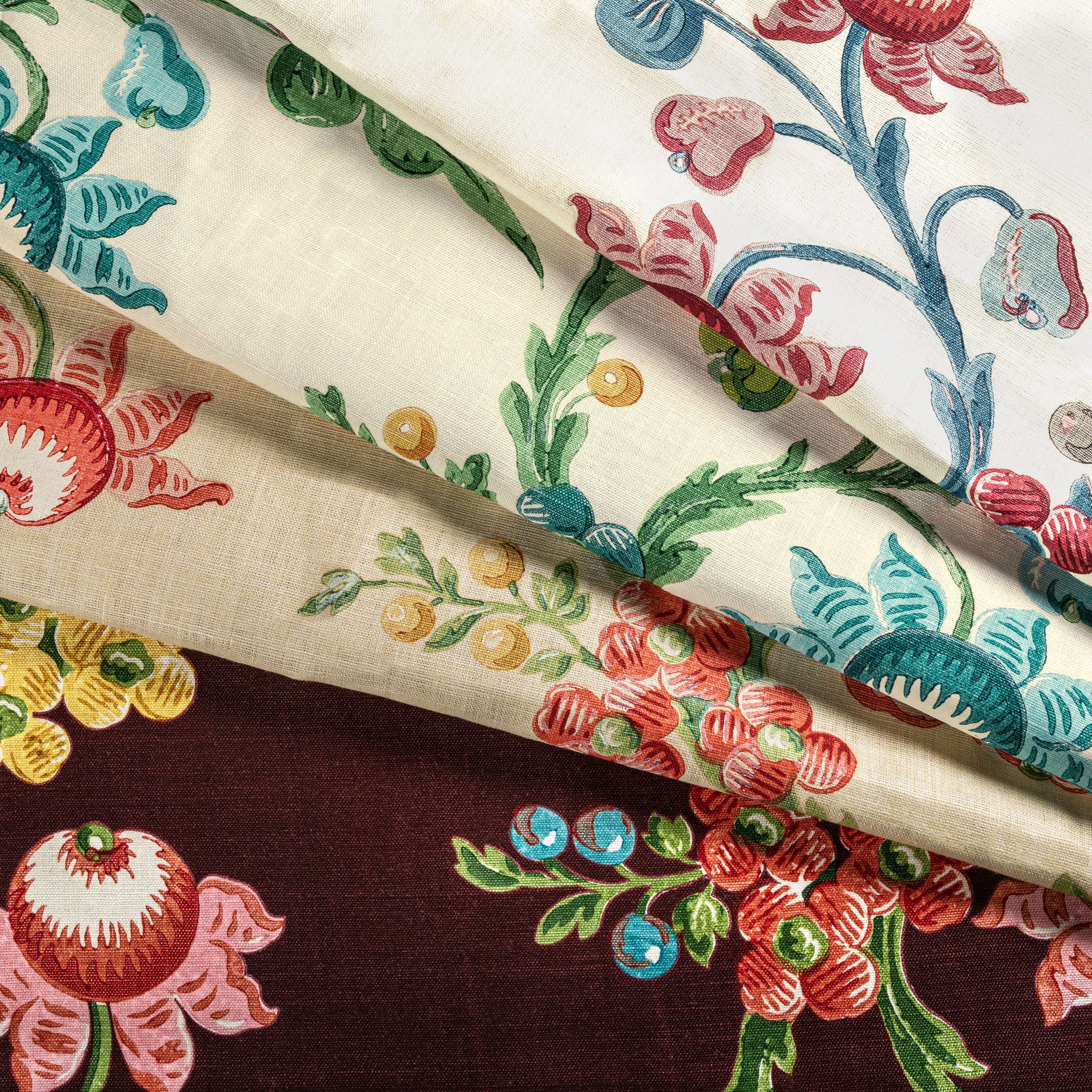 Le Brun Print - Raspberry - Brunschwig & Fils Fabric