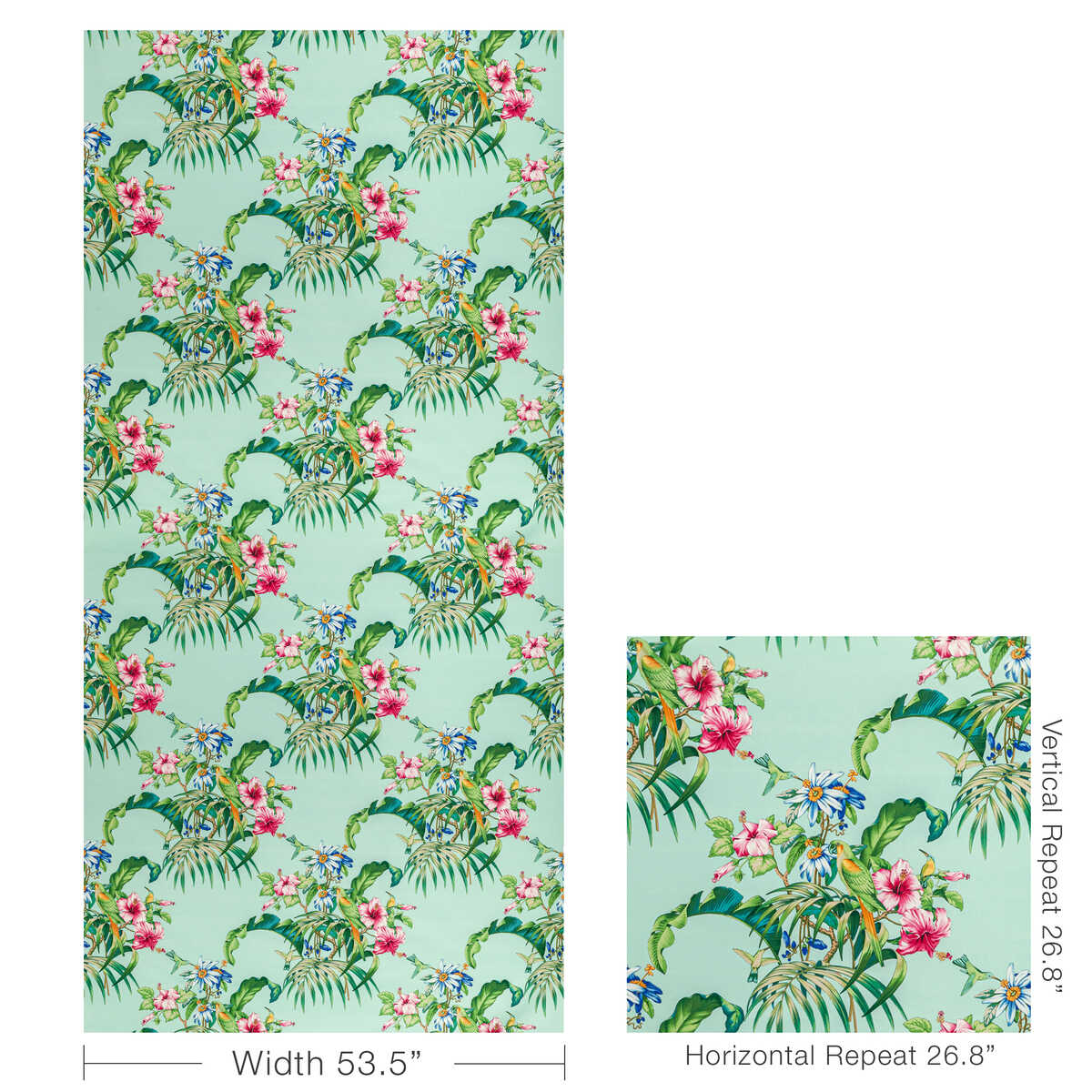 Anima Print - Aqua - BRUNSCHWIG & FILS Fabric