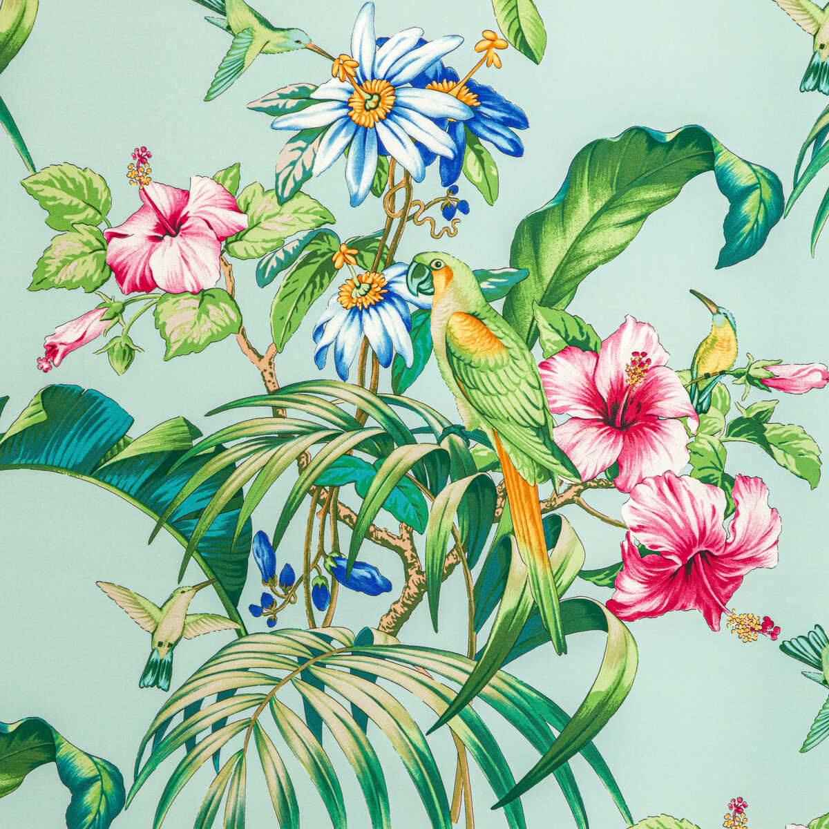 Anima Print - Aqua - BRUNSCHWIG & FILS Fabric