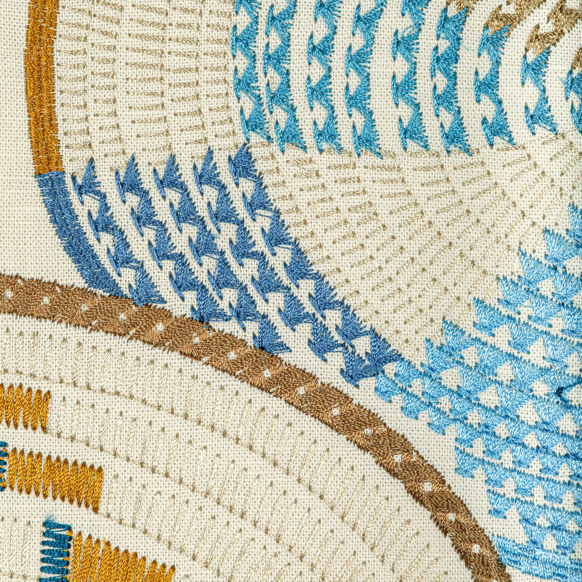 Bendi Emb - Blue - BRUNSCHWIG & FILS Fabric