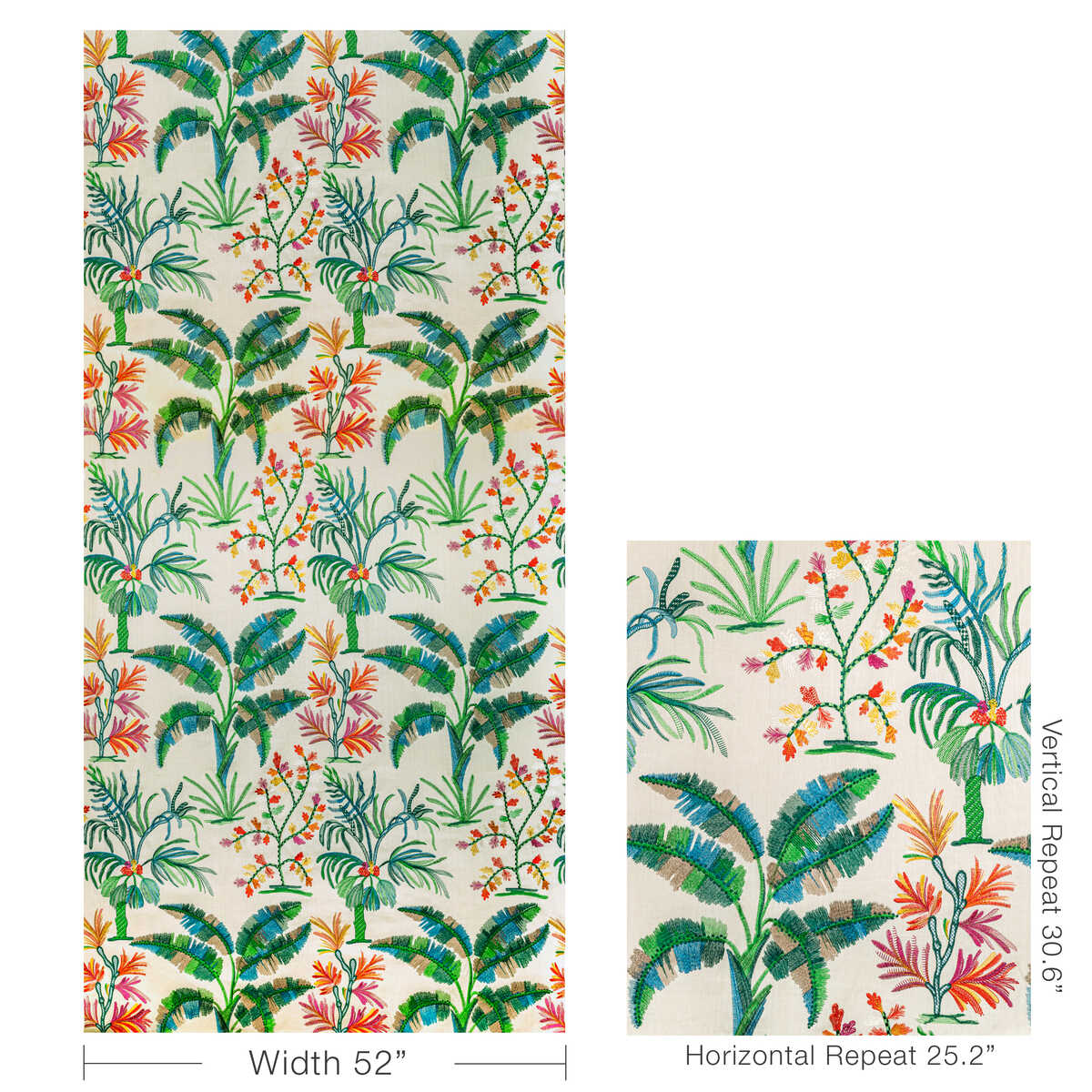 Martil Emb - Jewel - BRUNSCHWIG & FILS Fabric