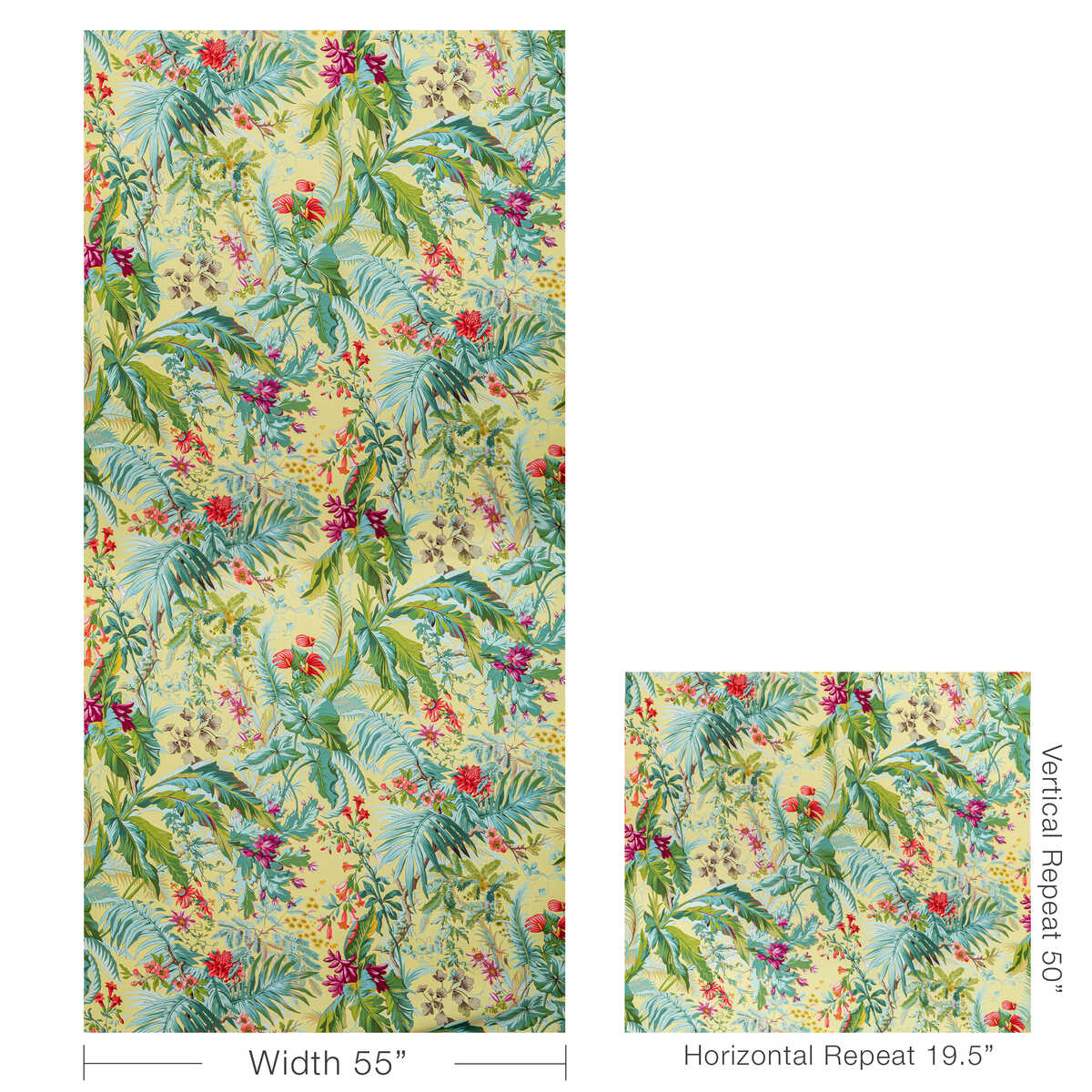 Majorelle Print - Sun - BRUNSCHWIG & FILS Fabric