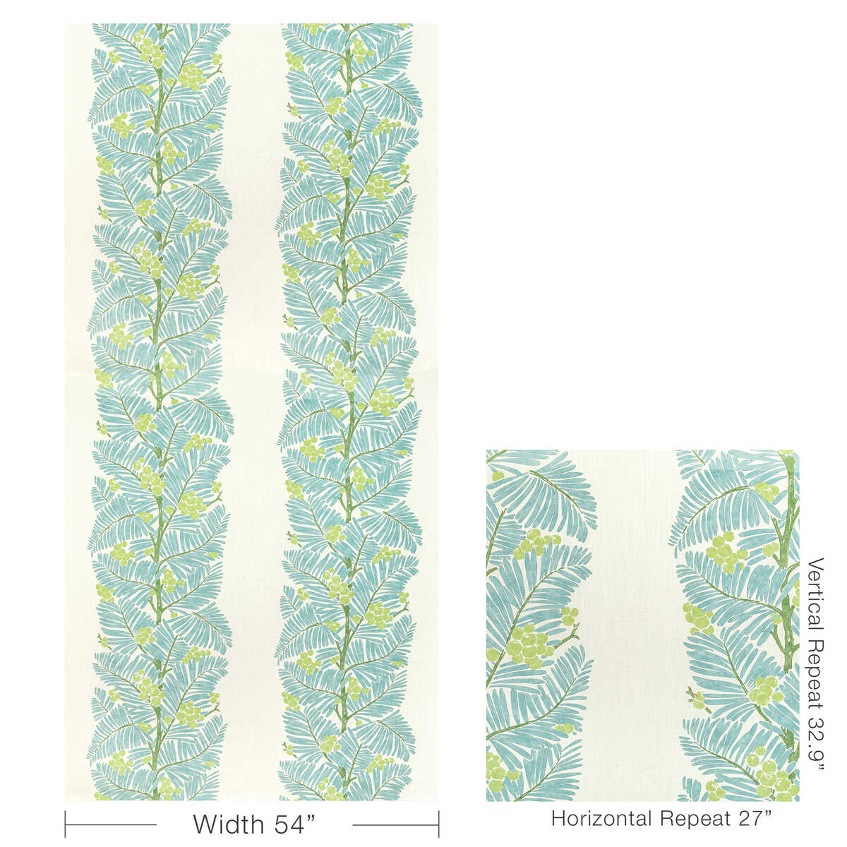 Palmar Print - Lake - BRUNSCHWIG & FILS Fabric
