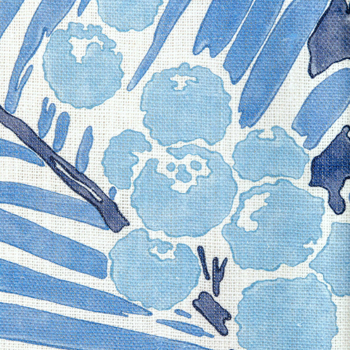 Palmar Print - Blue - BRUNSCHWIG & FILS Tela