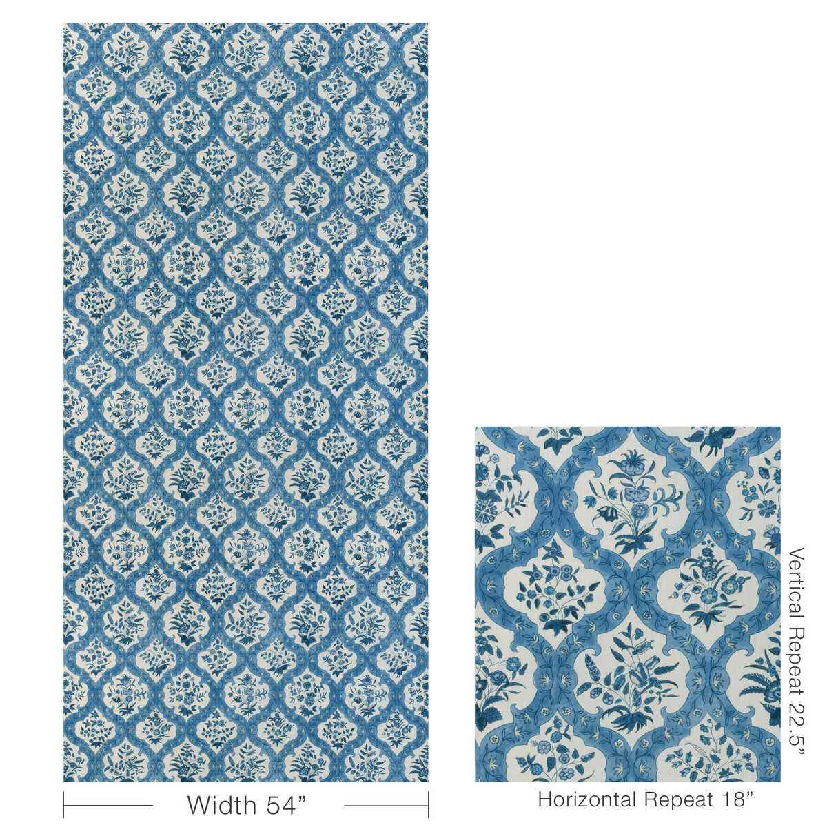80231021550 Ventoux Print Sky Blue Brunschwig Fils Fabric - BRUNSCHWIG & FILS Fabric