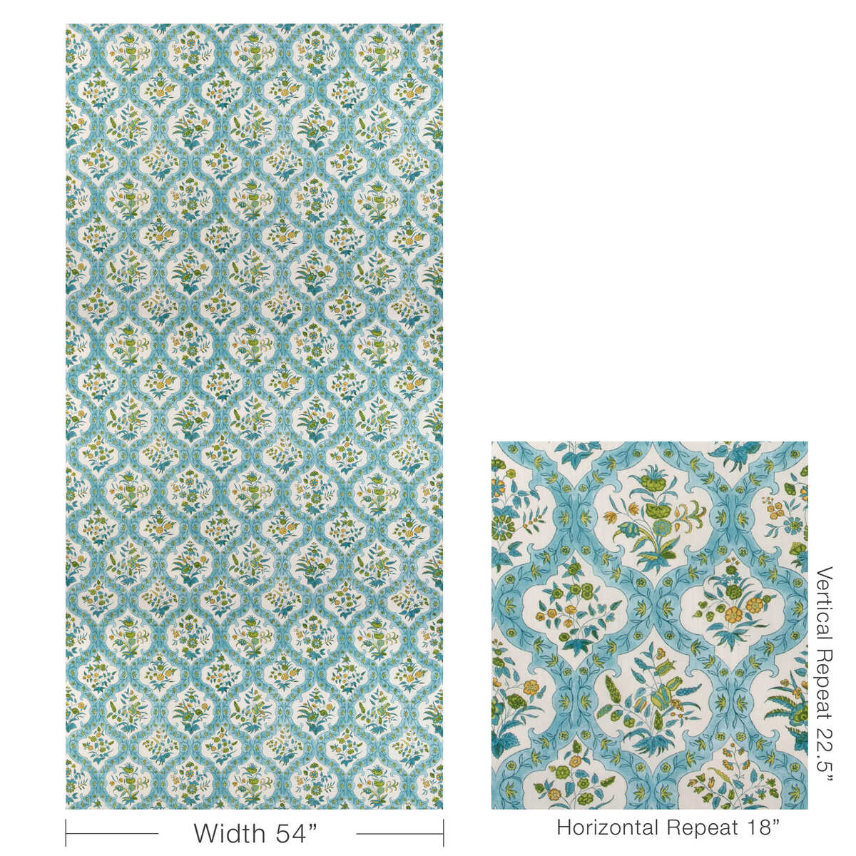 Ventoux Print - Aqua - BRUNSCHWIG & FILS Tela