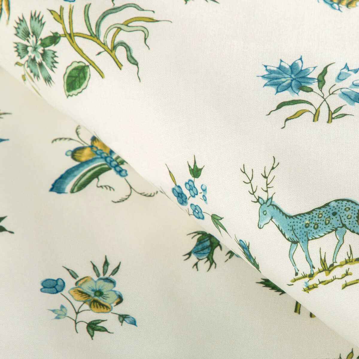 80231031940 Aurel Print Aqua Leaf Brunschwig Fils Fabric - BRUNSCHWIG & FILS Fabric