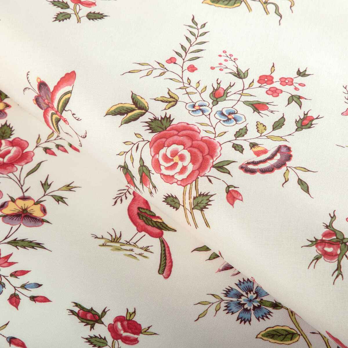 80231033190 Aurel Print Red Green Brunschwig Fils Fabric - BRUNSCHWIG & FILS Fabric