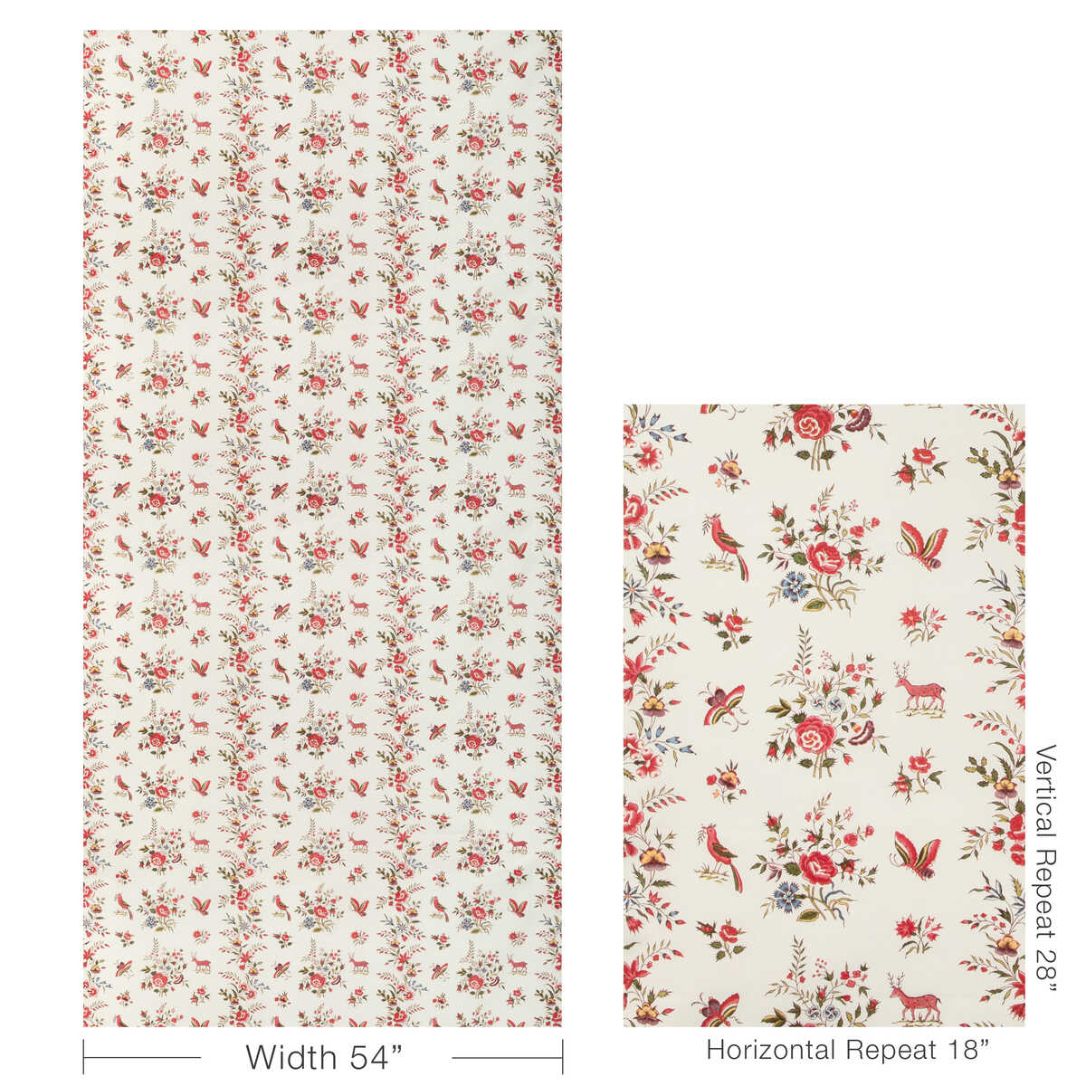 Aurel Print - Red/Green - BRUNSCHWIG & FILS Fabric