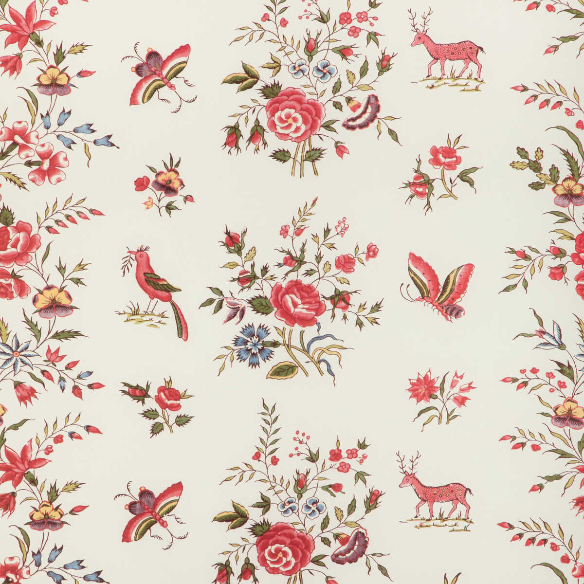 Aurel Print - Red/Green - BRUNSCHWIG & FILS Fabric