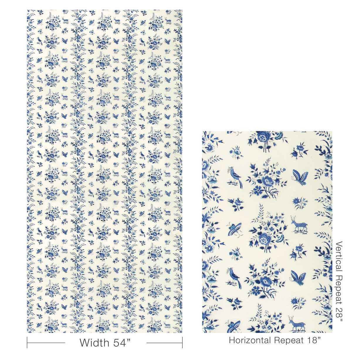 80231035500 Aurel Print Sky Blue Brunschwig Fils Fabric - BRUNSCHWIG & FILS Fabric