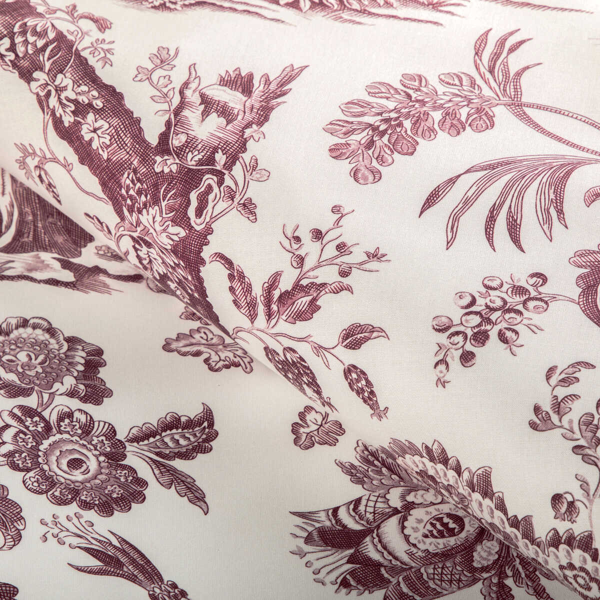 Marcel Print - Aubergine - BRUNSCHWIG & FILS Tela