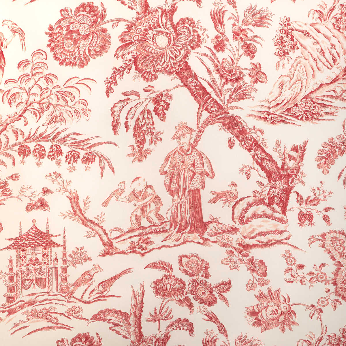 Marcel Print - Red - BRUNSCHWIG & FILS Tela