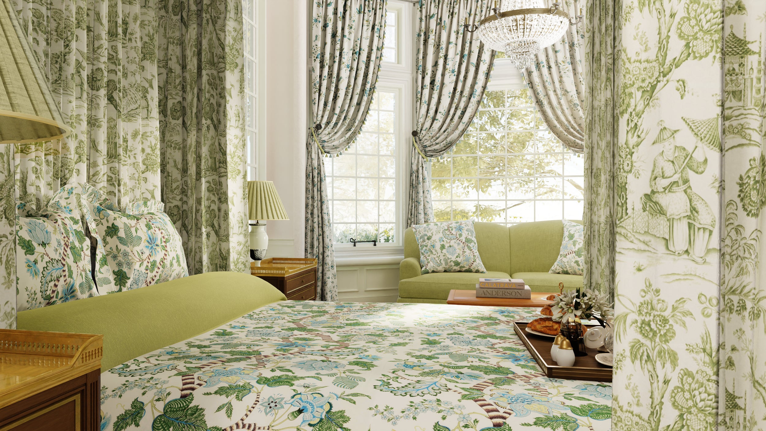 Marcel Print - Leaf - Brunschwig & Fils Fabric