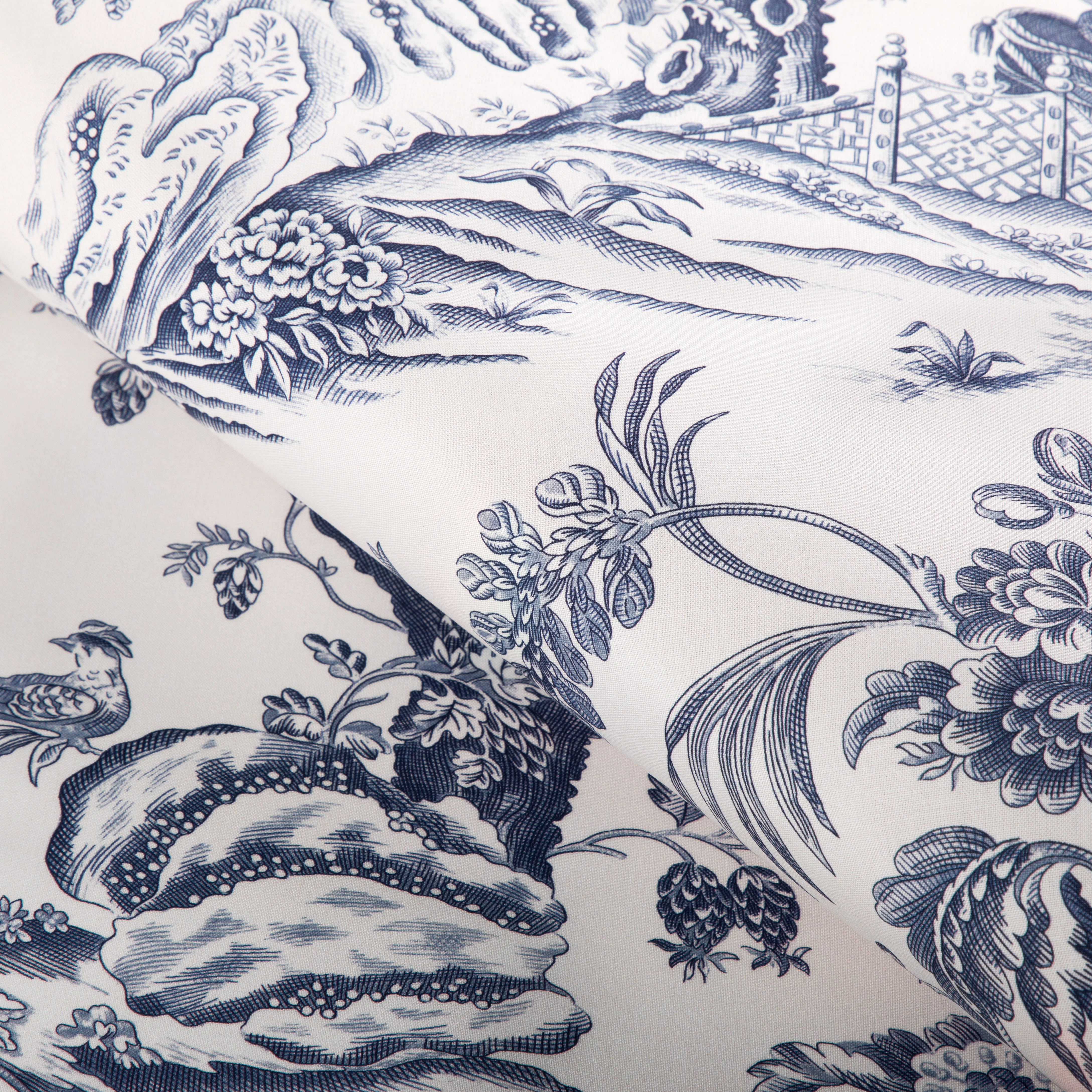 Marcel Print - Navy - Brunschwig & Fils Fabric