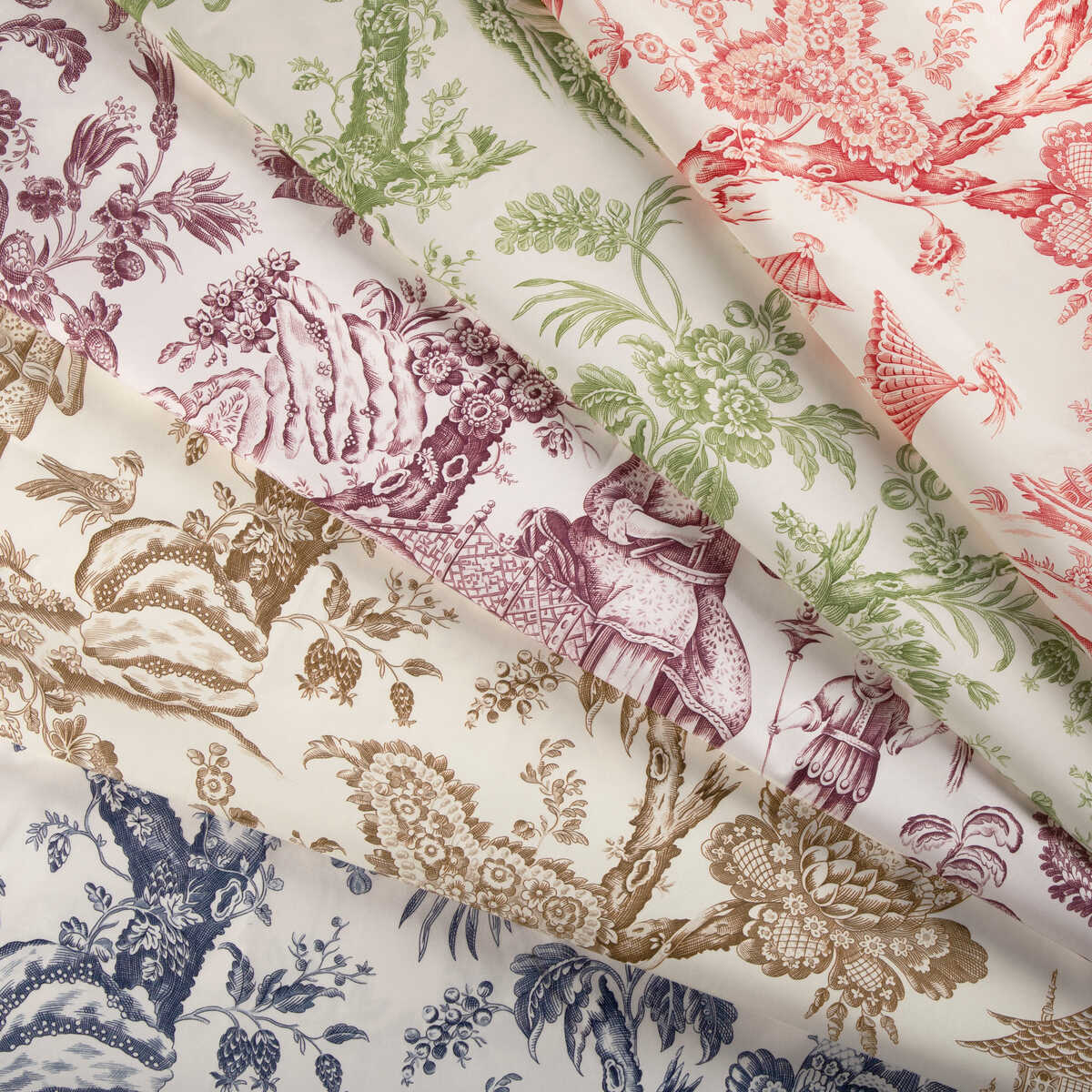 Marcel Print - Navy - BRUNSCHWIG & FILS Tela