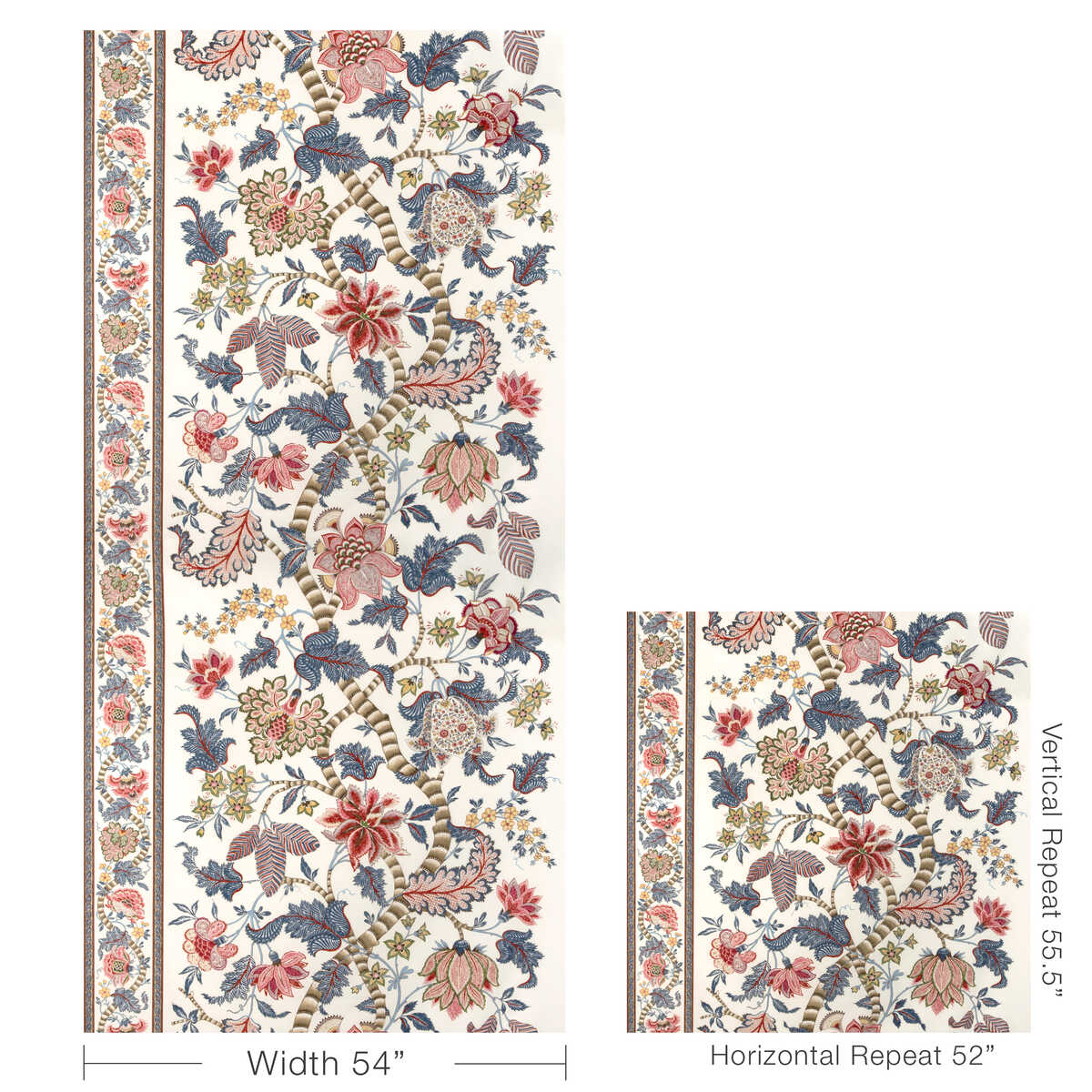 Cadenet Print - Red/Blue - BRUNSCHWIG & FILS Fabric