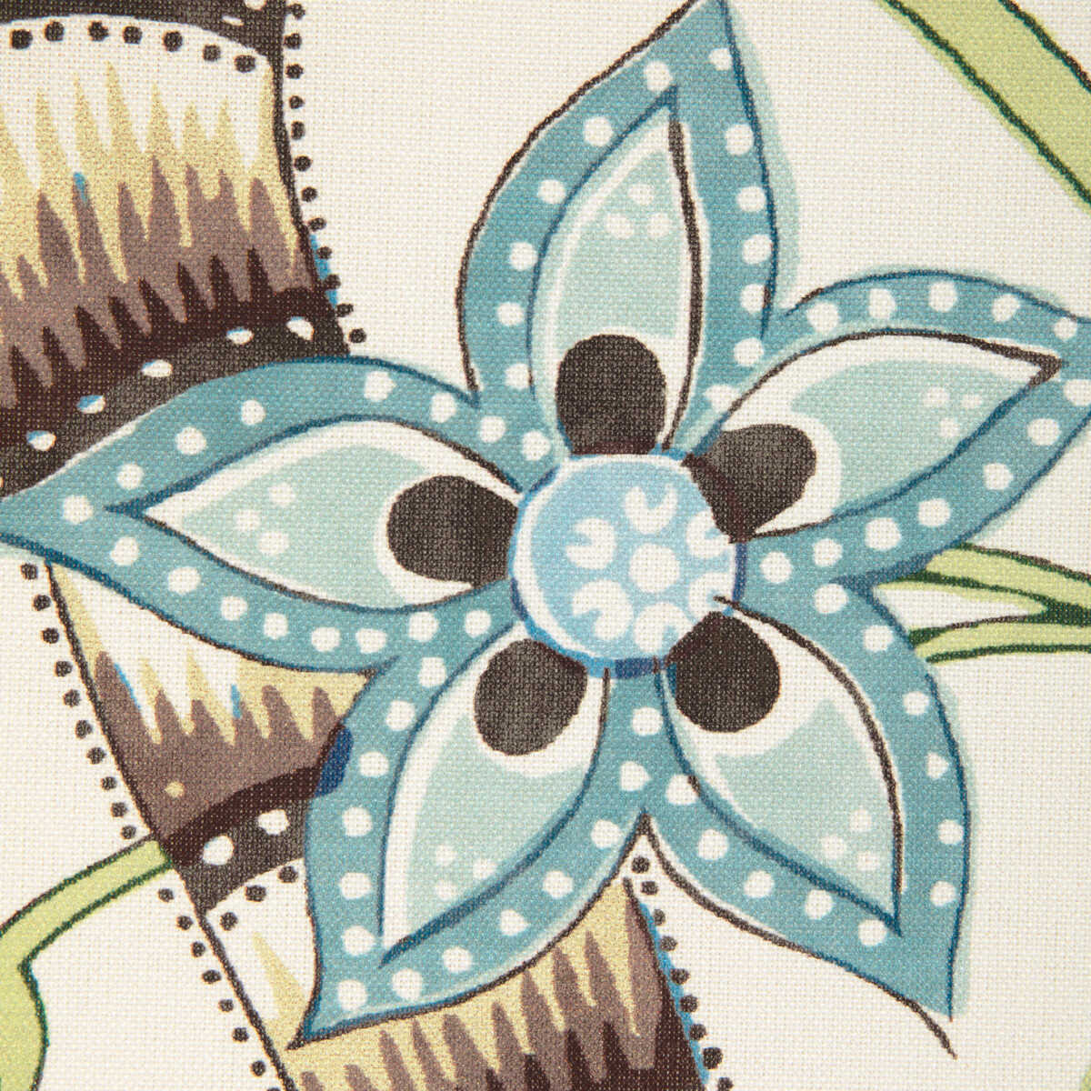 Cadenet Print - Aqua/Leaf - BRUNSCHWIG & FILS Fabric