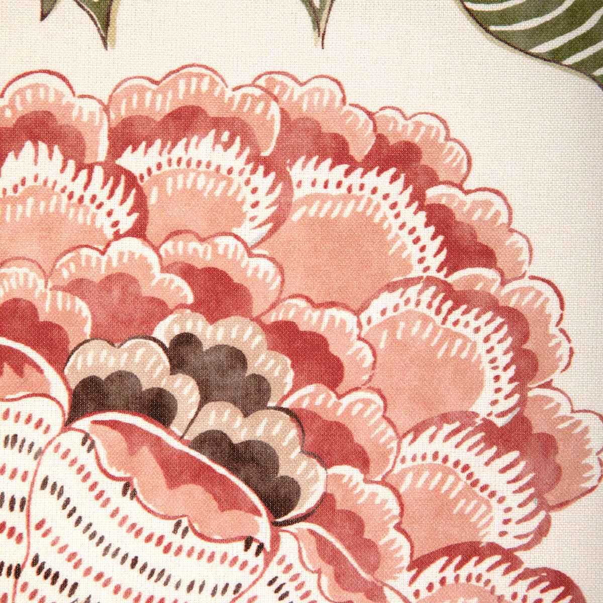 80231063120 Lauris Print Apricot Sage Brunschwig Fils Fabric - BRUNSCHWIG & FILS Fabric