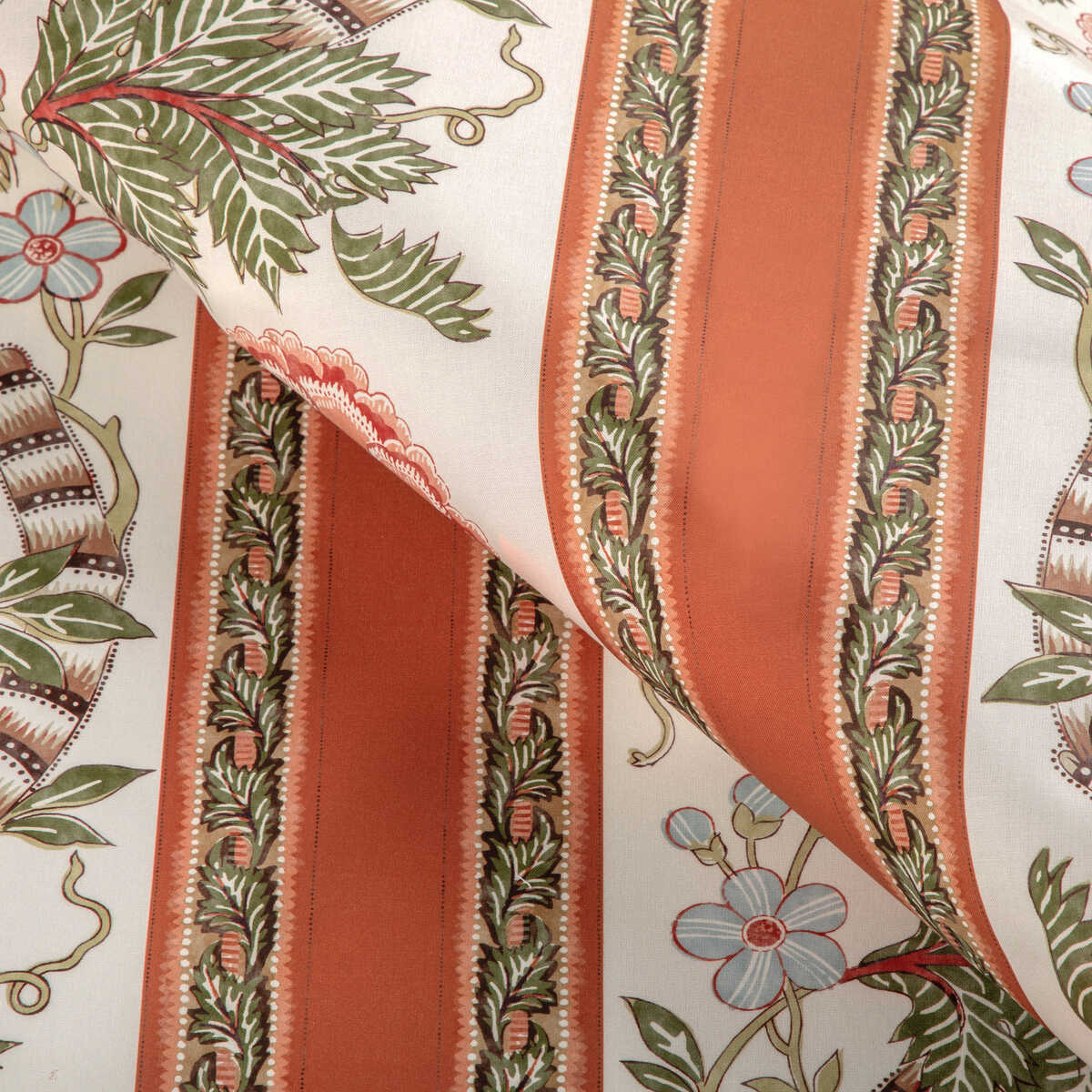 Lauris Print - Apricot/Sage - BRUNSCHWIG & FILS Fabric