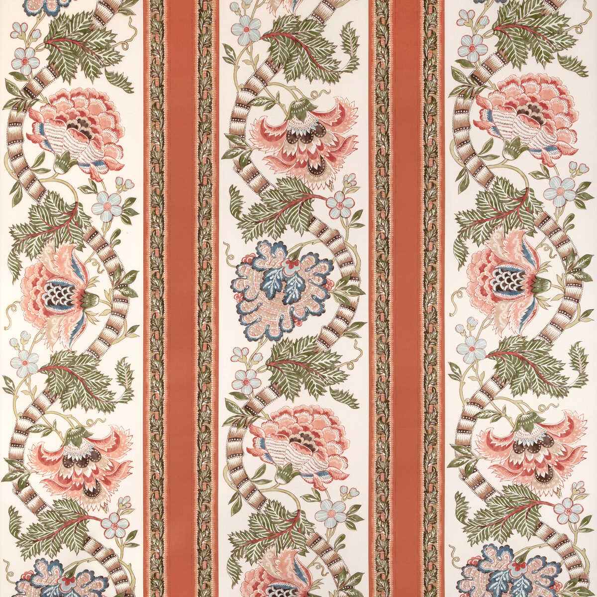80231063120 Lauris Print Apricot Sage Brunschwig Fils Fabric