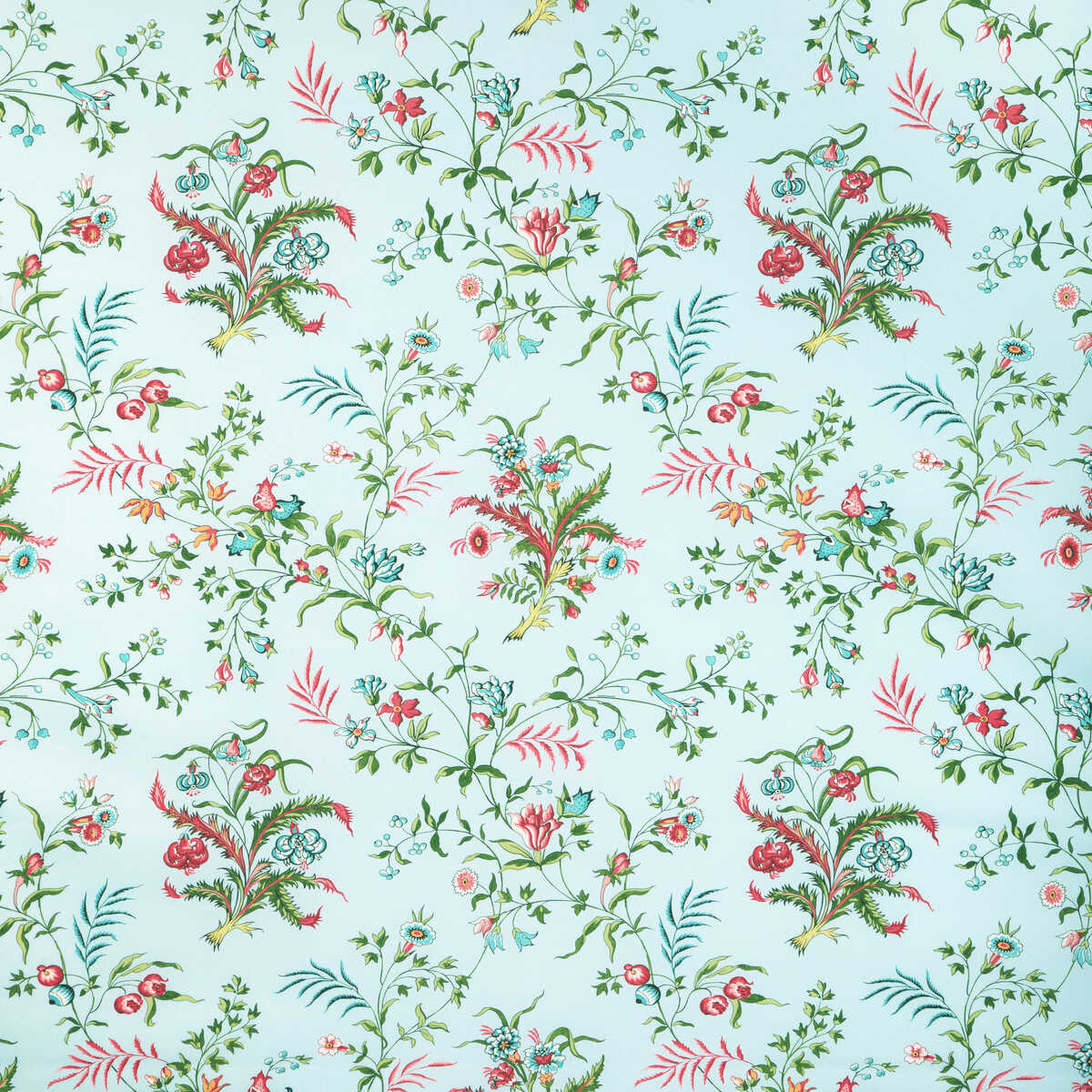 Chancay Print - Sky/Leaf - BRUNSCHWIG & FILS Fabric