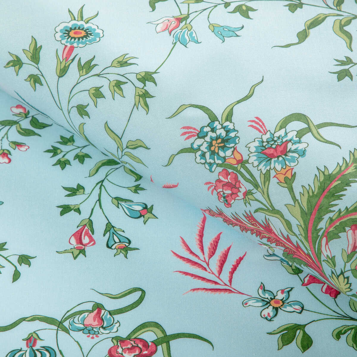 Chancay Print - Sky/Leaf - BRUNSCHWIG & FILS Fabric