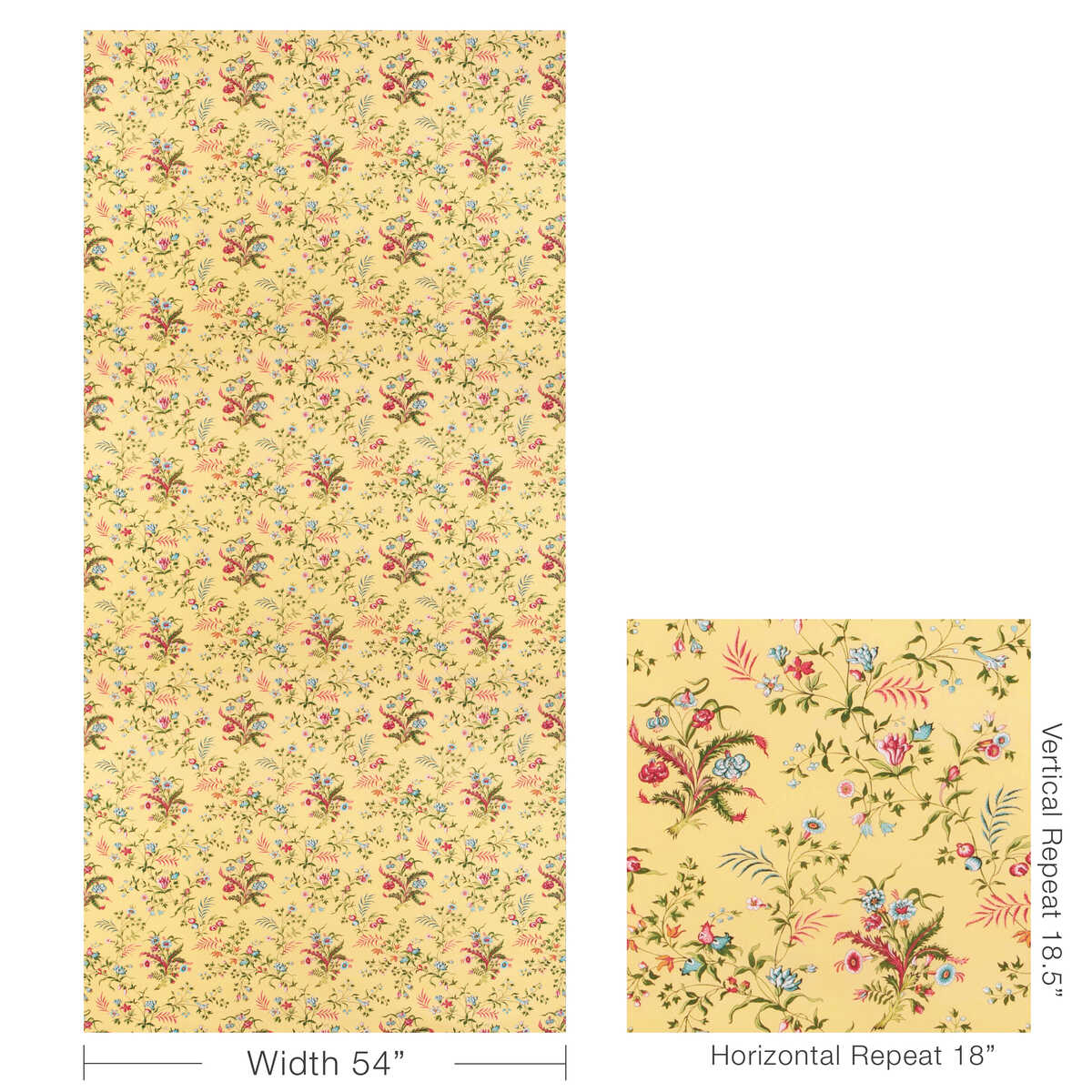 Chancay Print - Sun/Leaf - BRUNSCHWIG & FILS Fabric