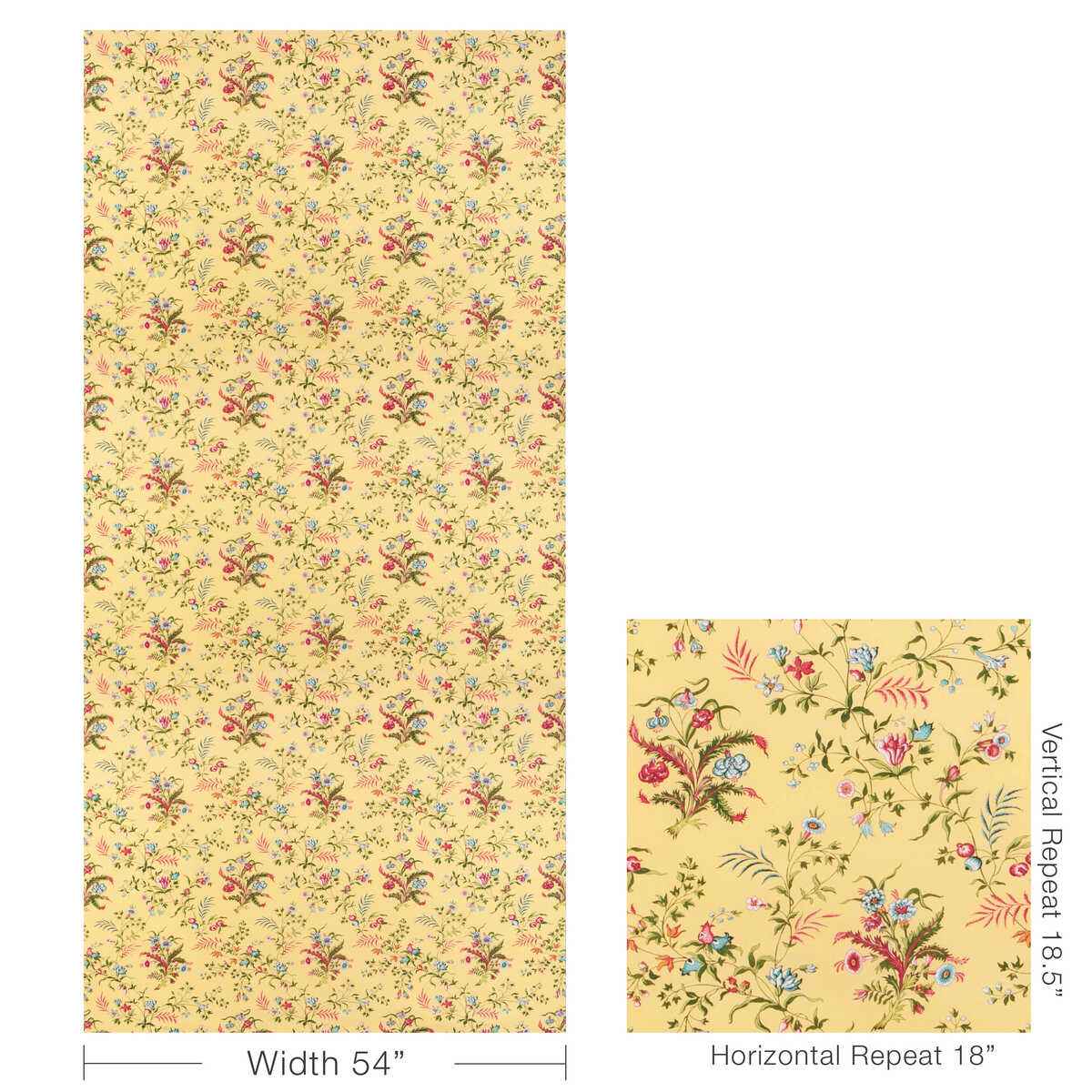 80231074300 Chancay Print Sun Leaf Brunschwig Fils Fabric - BRUNSCHWIG & FILS Fabric