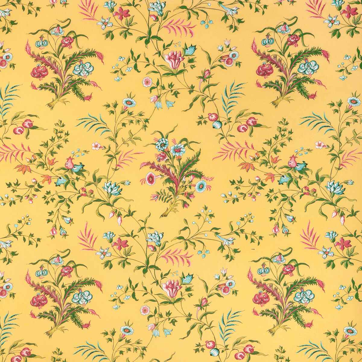 80231074300 Chancay Print Sun Leaf Brunschwig Fils Fabric - BRUNSCHWIG & FILS Fabric
