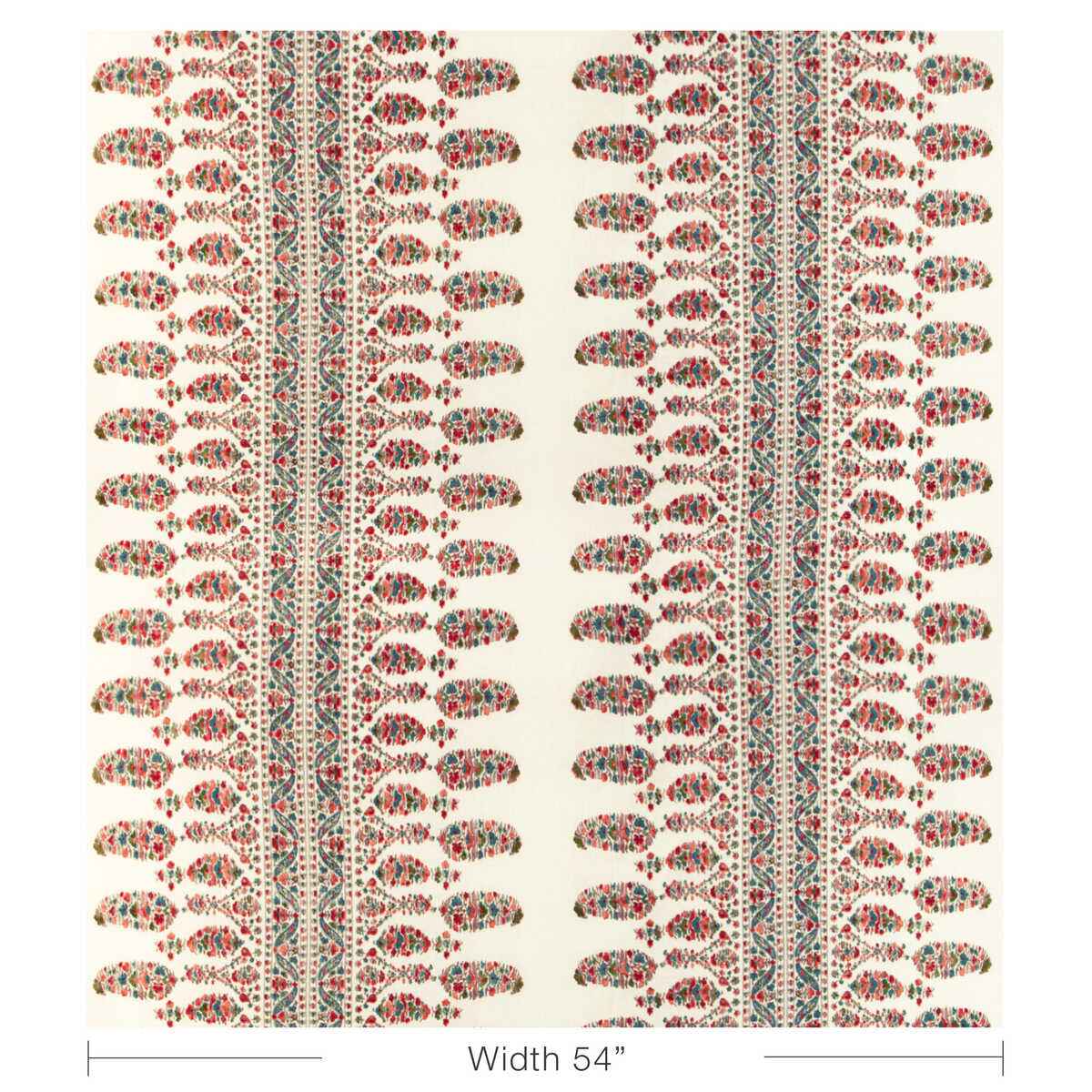 80231085120 Visan Print Sky Coral Brunschwig Fils Fabric - BRUNSCHWIG & FILS Fabric