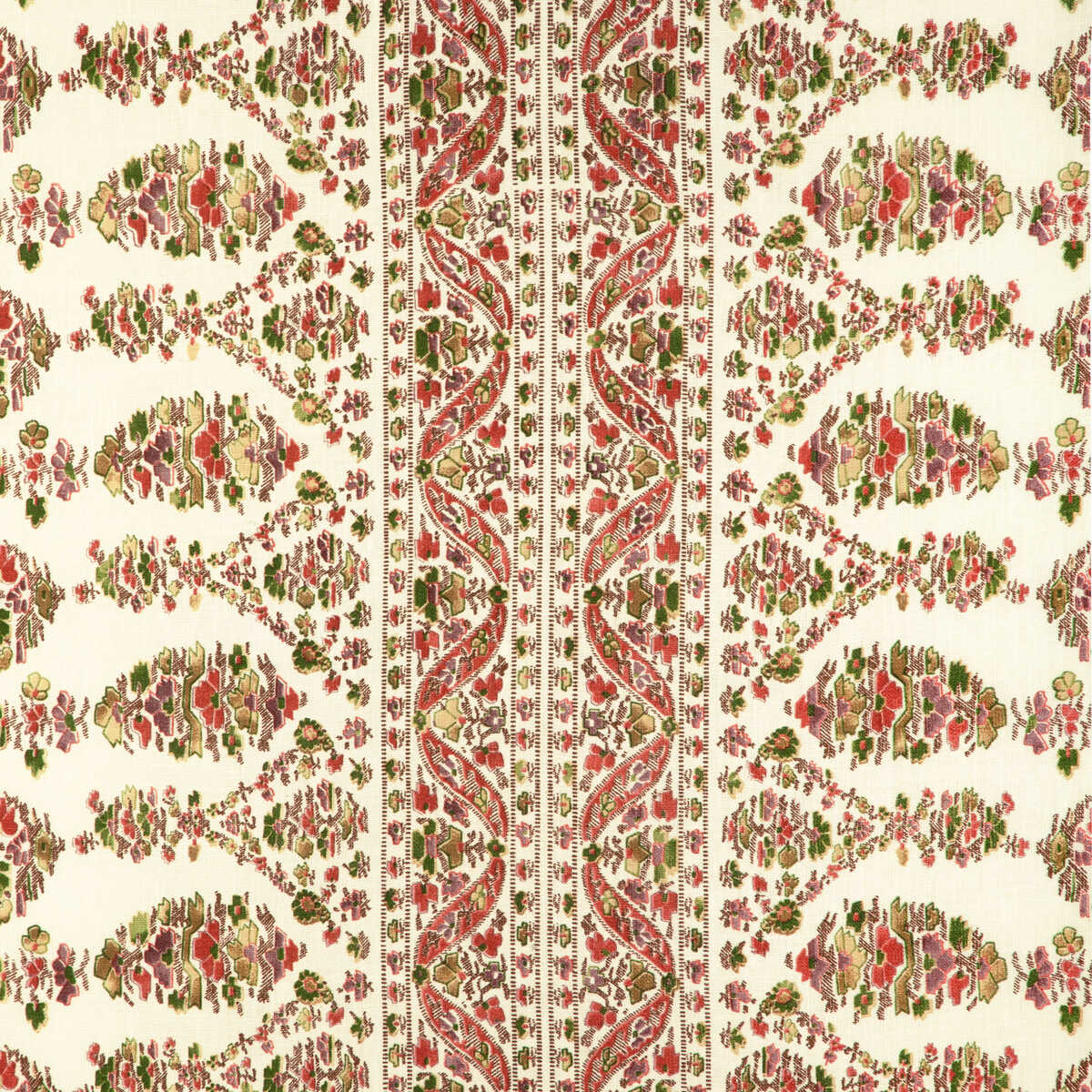Visan Print - Rose/Leaf - BRUNSCHWIG & FILS Fabric