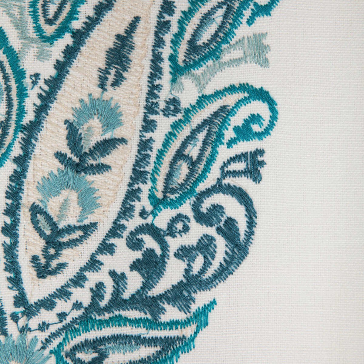 Yara Paisley Emb - Lagoon - BRUNSCHWIG & FILS Fabric