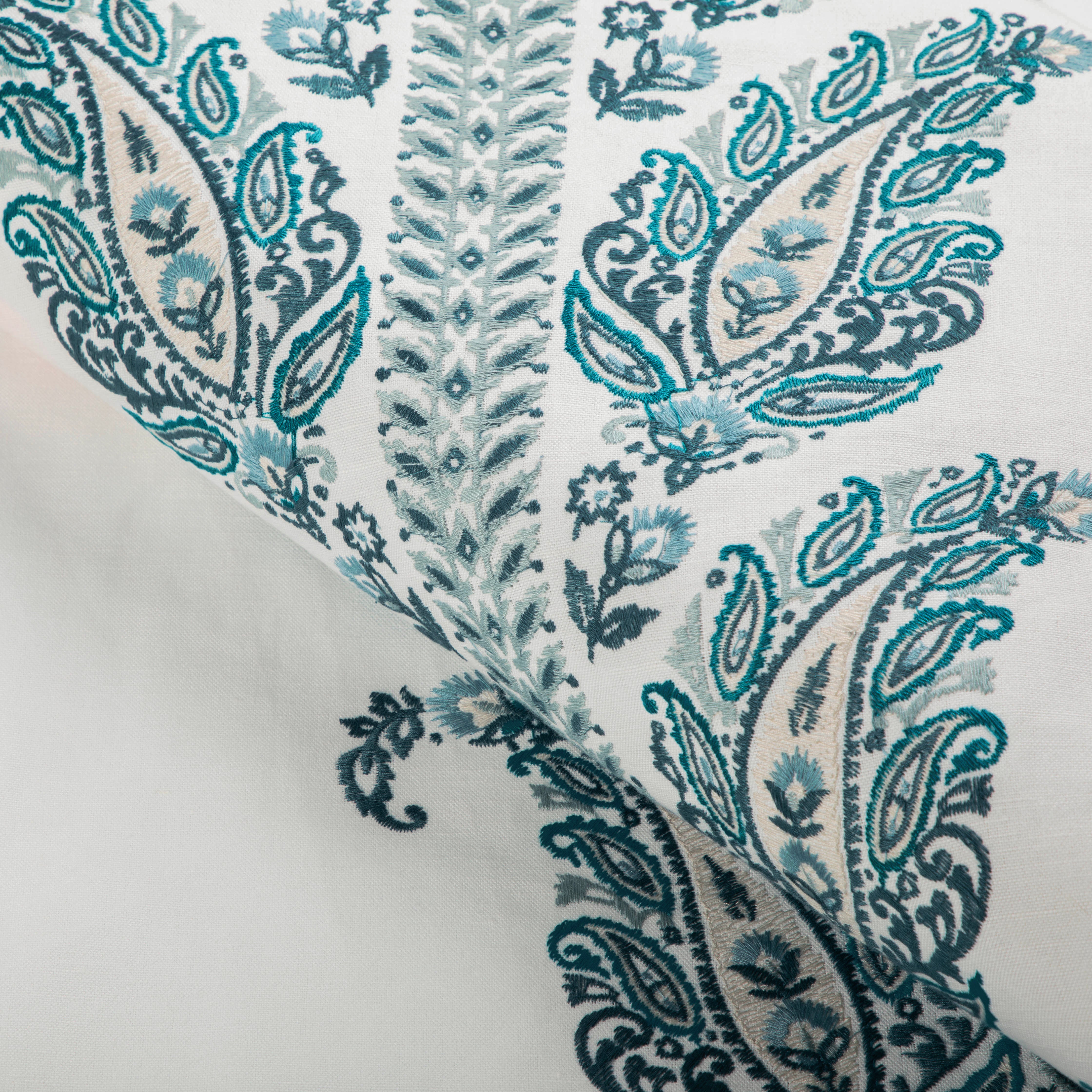 Yara Paisley Emb - Lagoon - Brunschwig & Fils Fabric