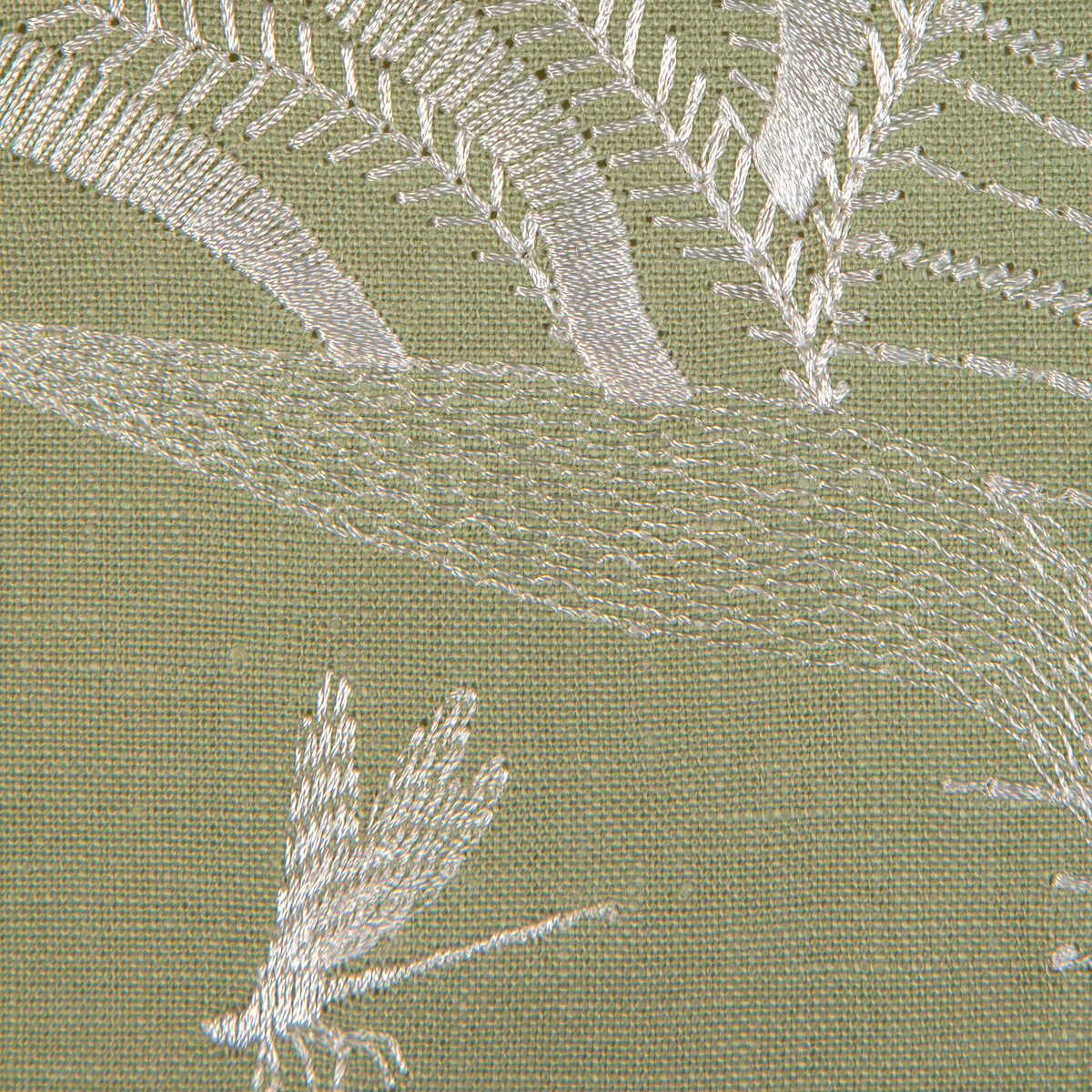 Manda Emb - Leaf - BRUNSCHWIG & FILS Fabric