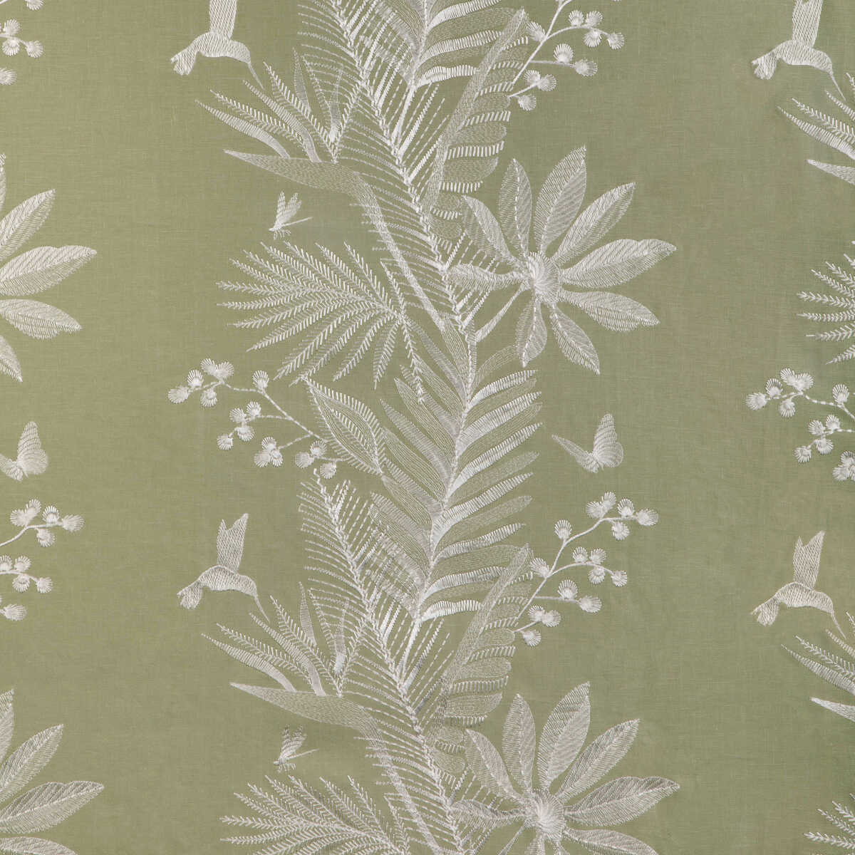 Manda Emb - Leaf - BRUNSCHWIG & FILS Fabric