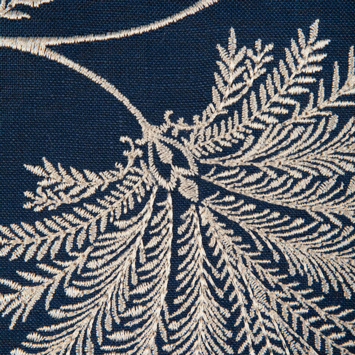 Maelle Emb - Navy - BRUNSCHWIG & FILS Fabric