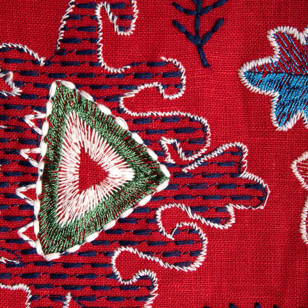 80231171940 Lavali Emb Red Gold Brunschwig Fils Fabric - BRUNSCHWIG & FILS Fabric