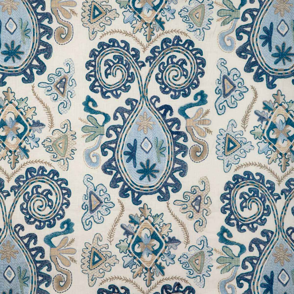 8023117550 Lavali Emb Blue Sky Brunschwig Fils Fabric - BRUNSCHWIG & FILS Fabric