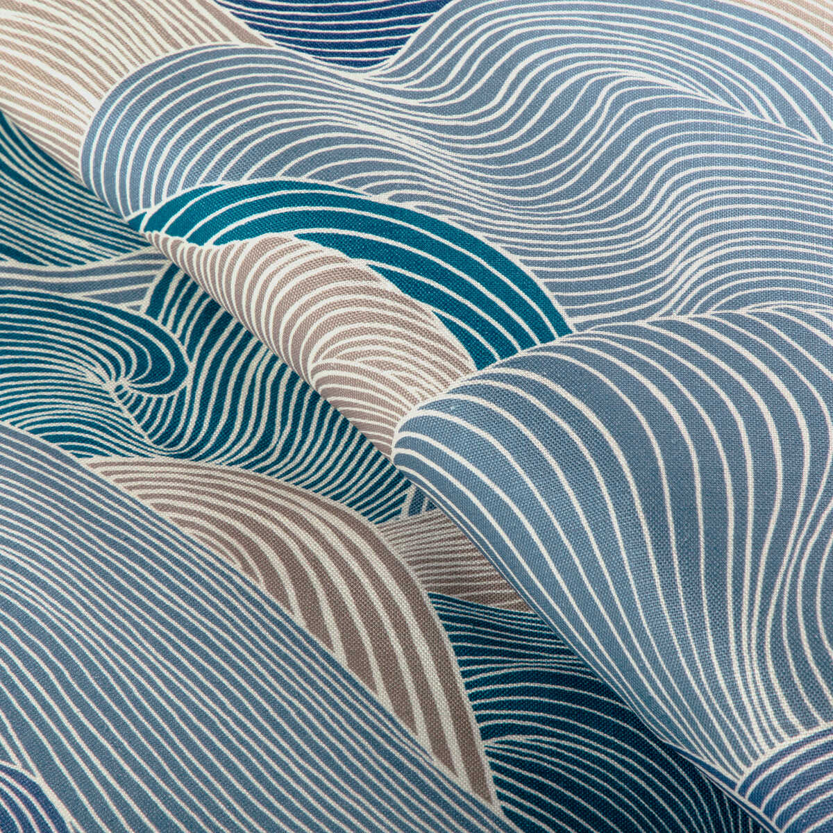 Tourbillon Print - Lapis - BRUNSCHWIG & FILS Fabric