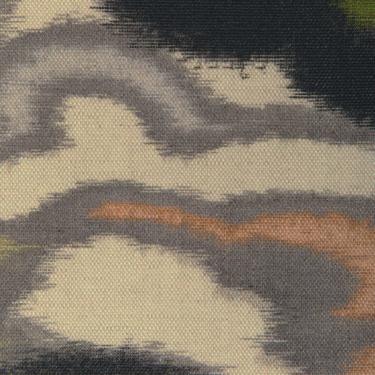 Stratus Print - Peridot/Gold - BRUNSCHWIG & FILS Fabric