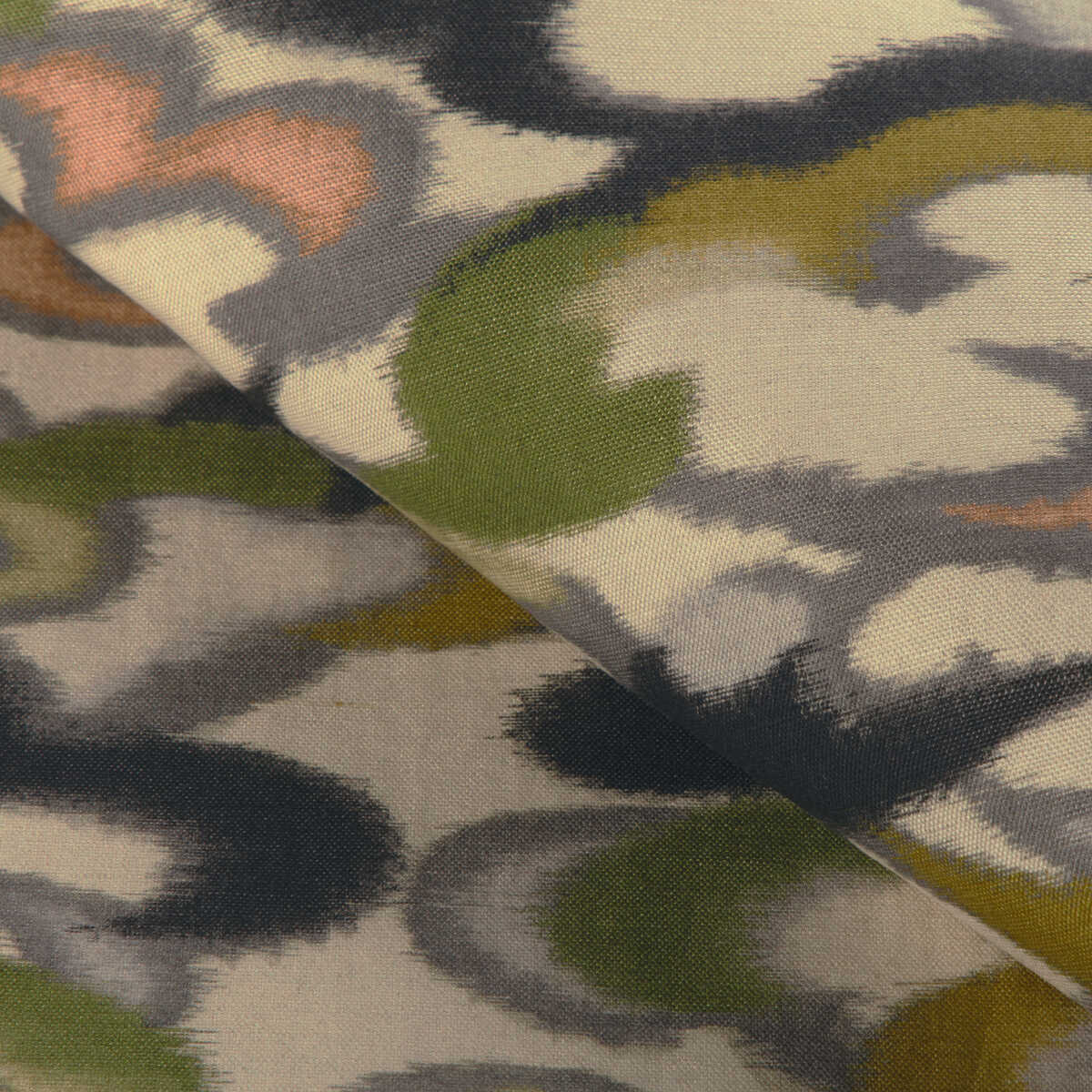 Stratus Print - Peridot/Gold - BRUNSCHWIG & FILS Fabric